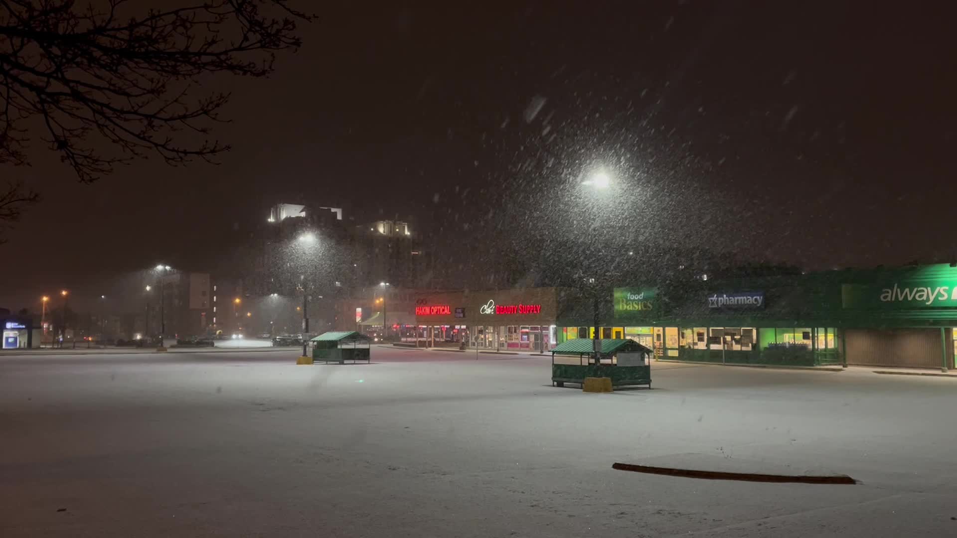Snow in Toronto, Canada 