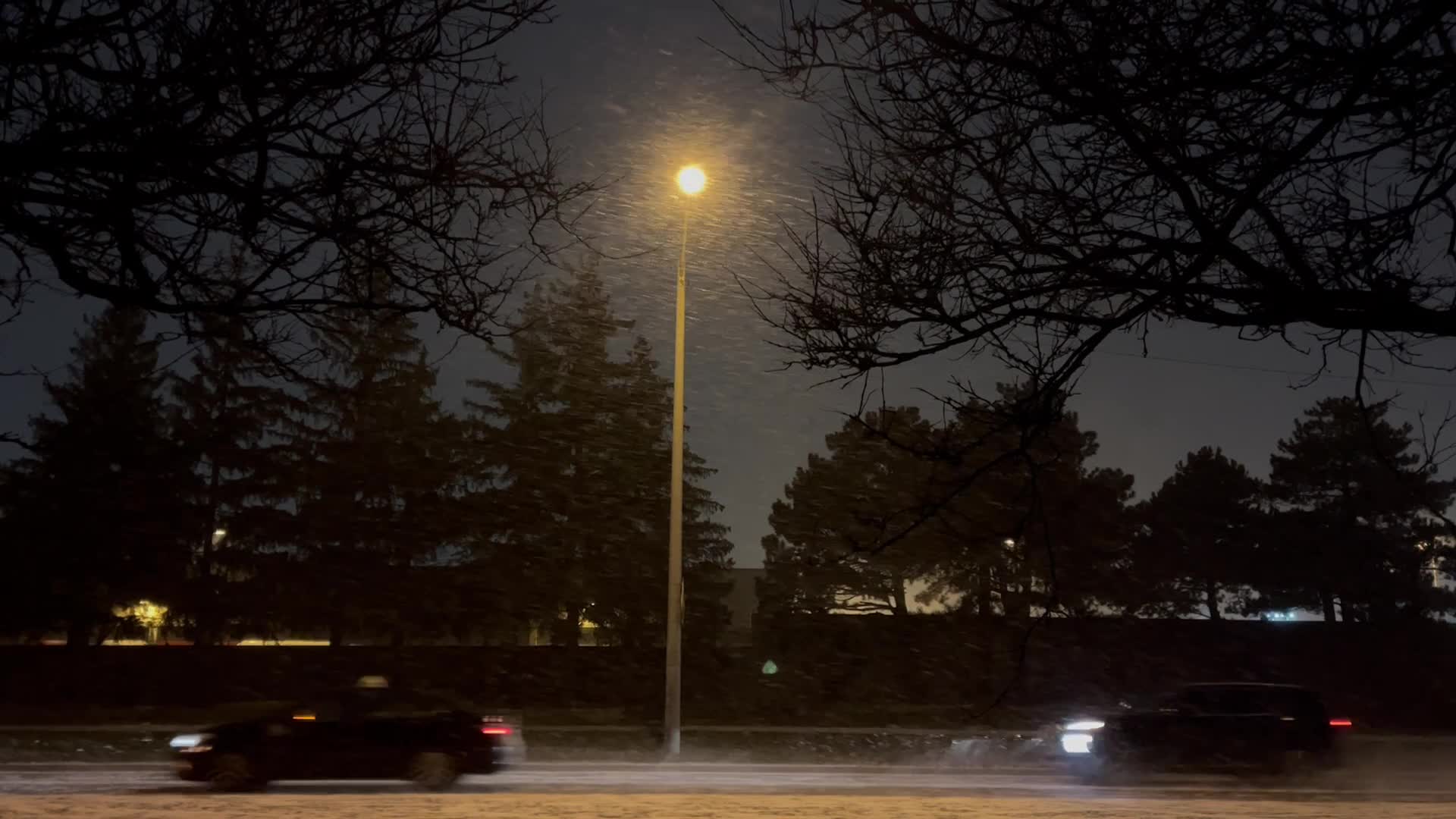 Snow in Toronto, Canada 