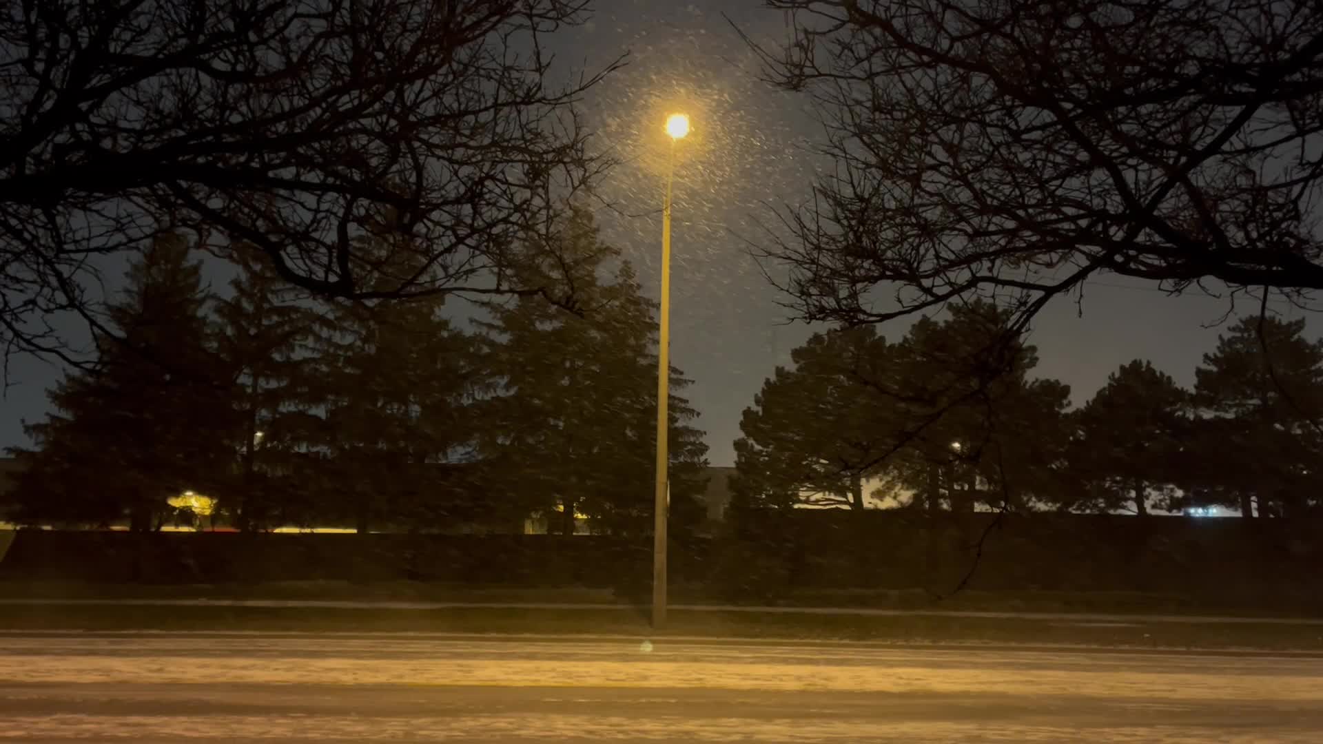 Snow in Toronto, Canada 