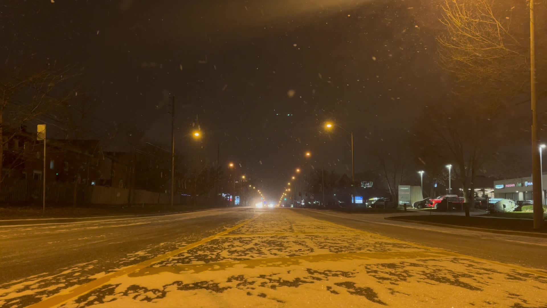 Snow in Toronto, Canada 