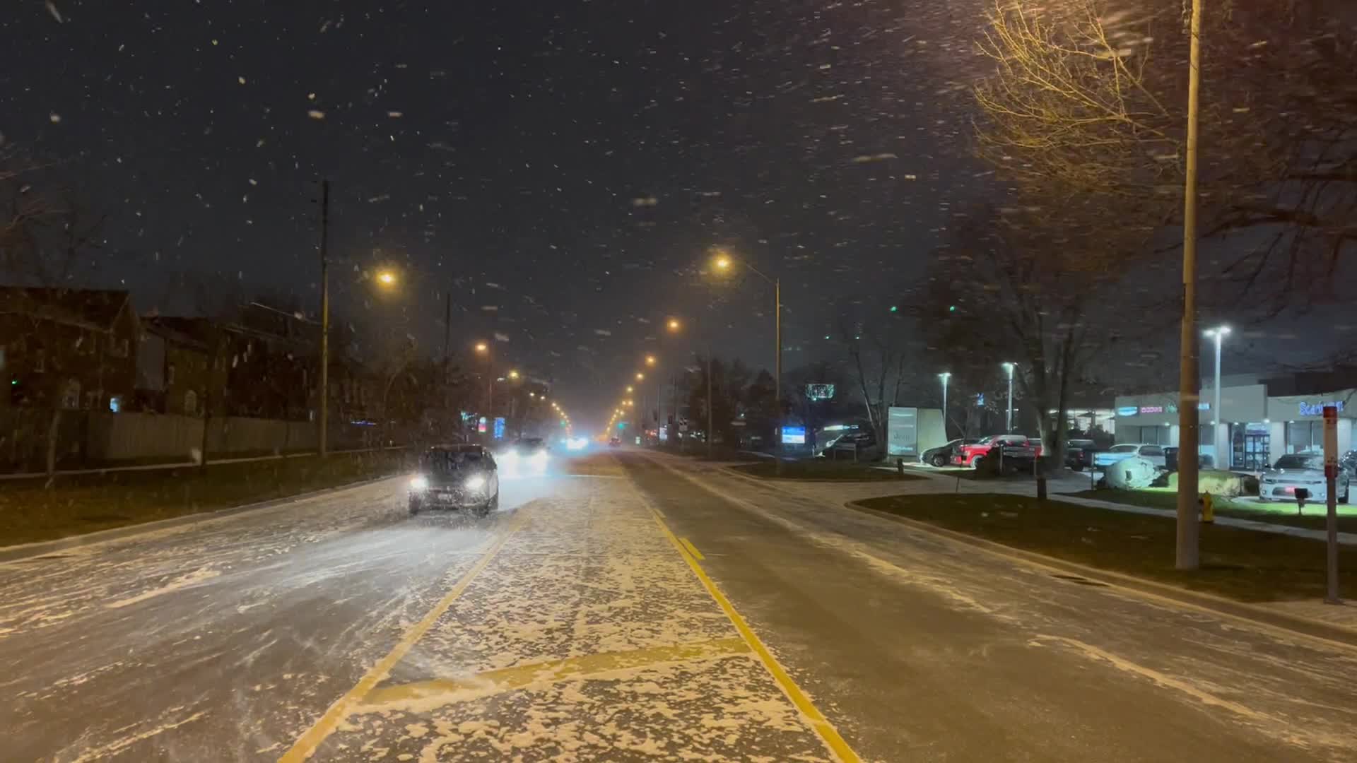 Snow in Toronto, Canada 