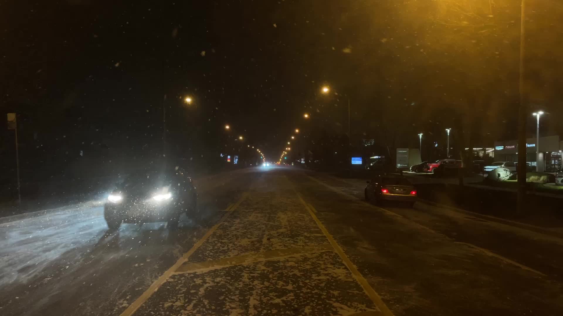 Snow in Toronto, Canada 
