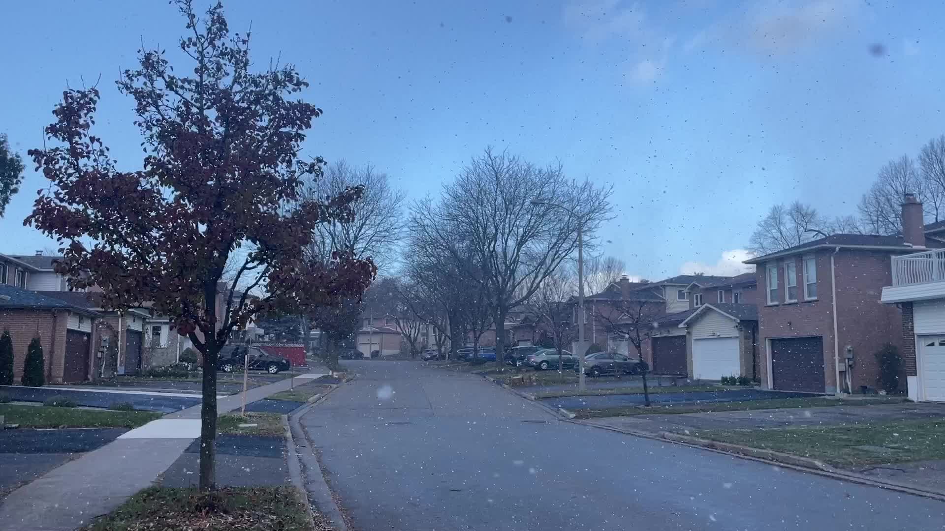 Flurries seen in Toronto, Canada