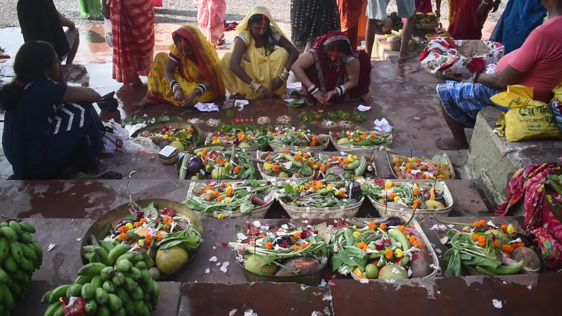 Chhath festival in Kolkata, India
