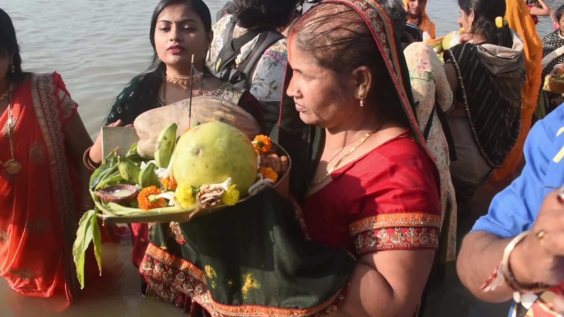 Chhath festival in Kolkata, India