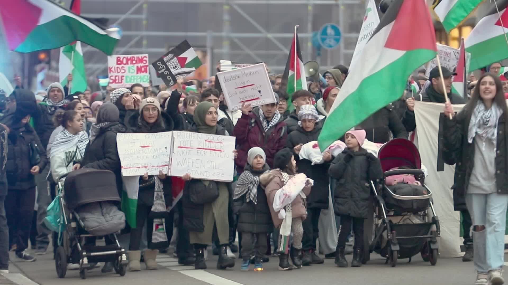 Free Palestine Rally in Augsburg, Germany