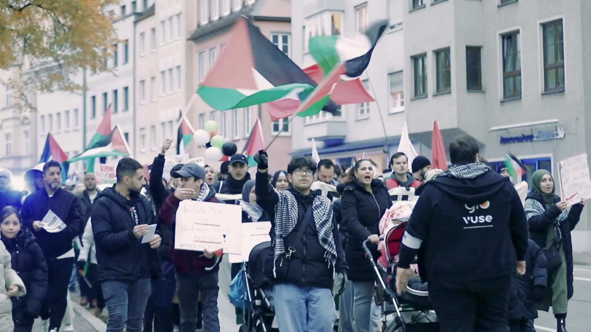 Free Palestine Rally in Augsburg, Germany