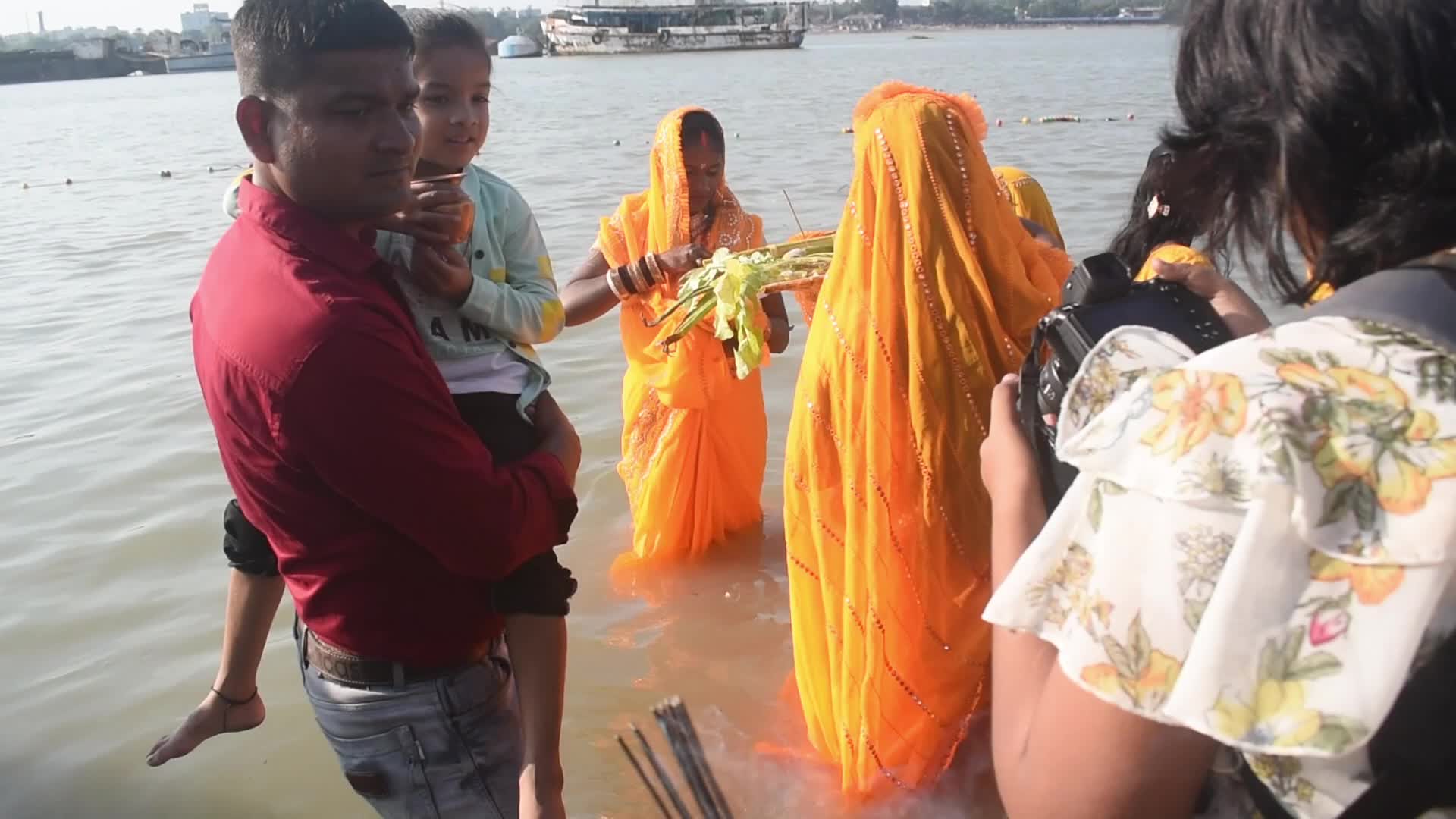 Chhath festival in Kolkata, India