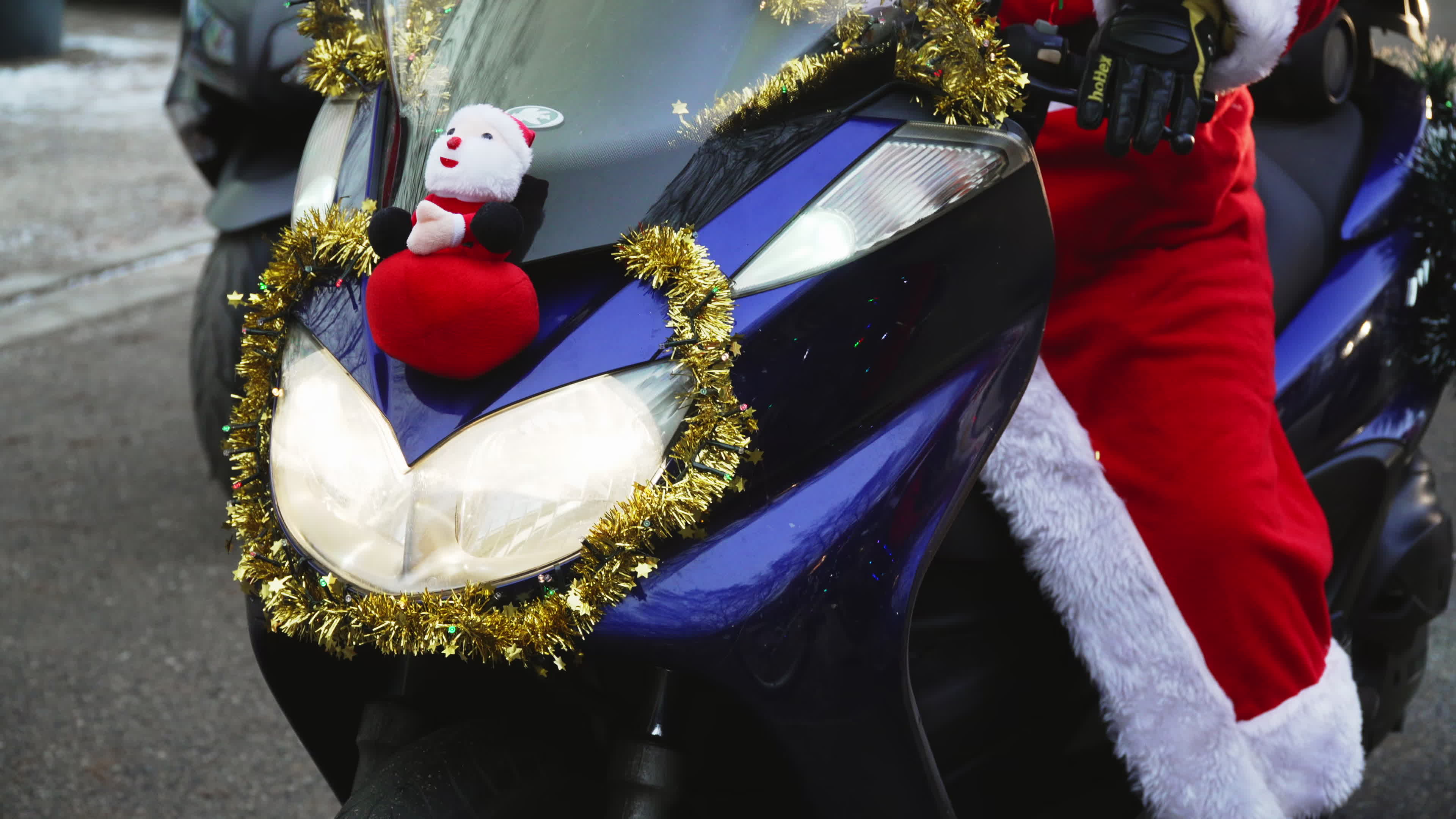 Santa Claus Motorcycle Ride for Charity in Warsaw