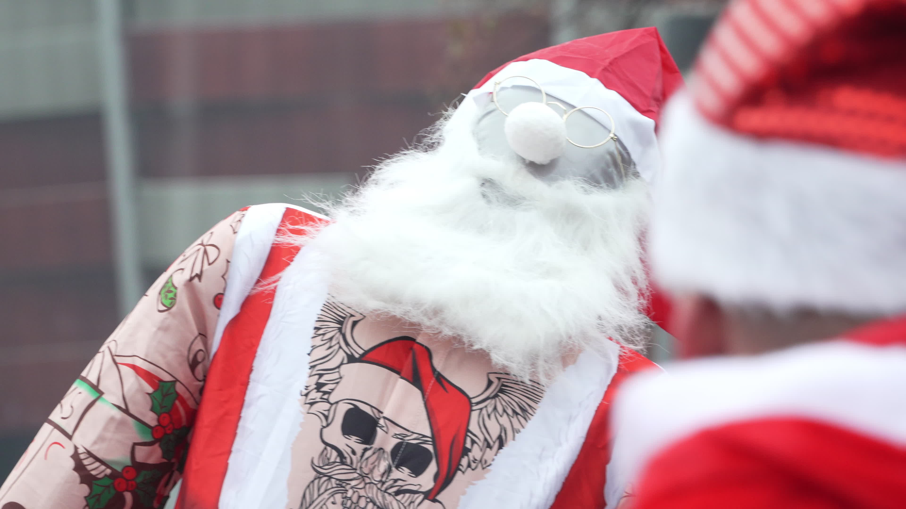 Santa Claus Motorcycle Ride for Charity in Warsaw