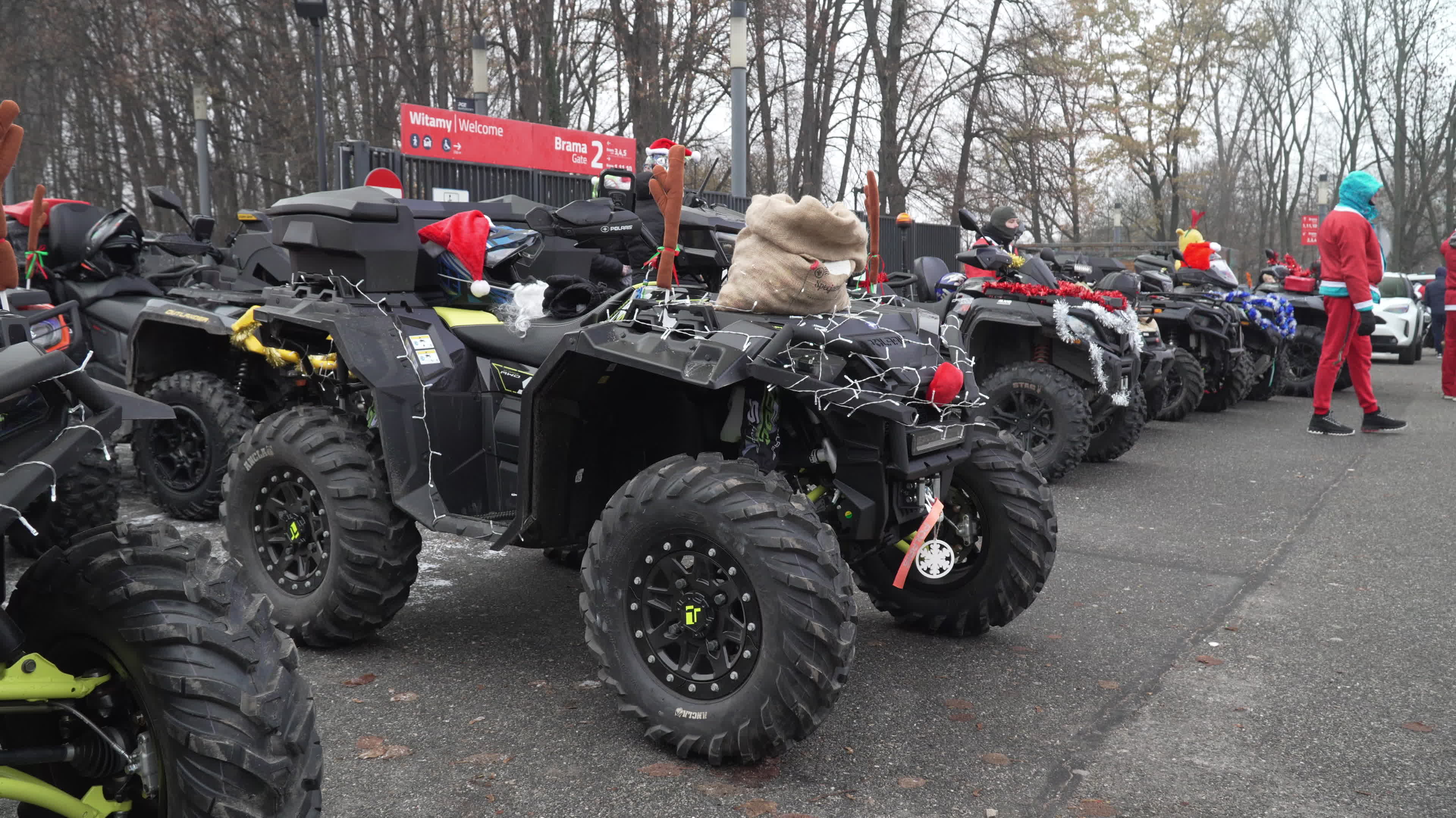 Santa Claus Motorcycle Ride for Charity in Warsaw