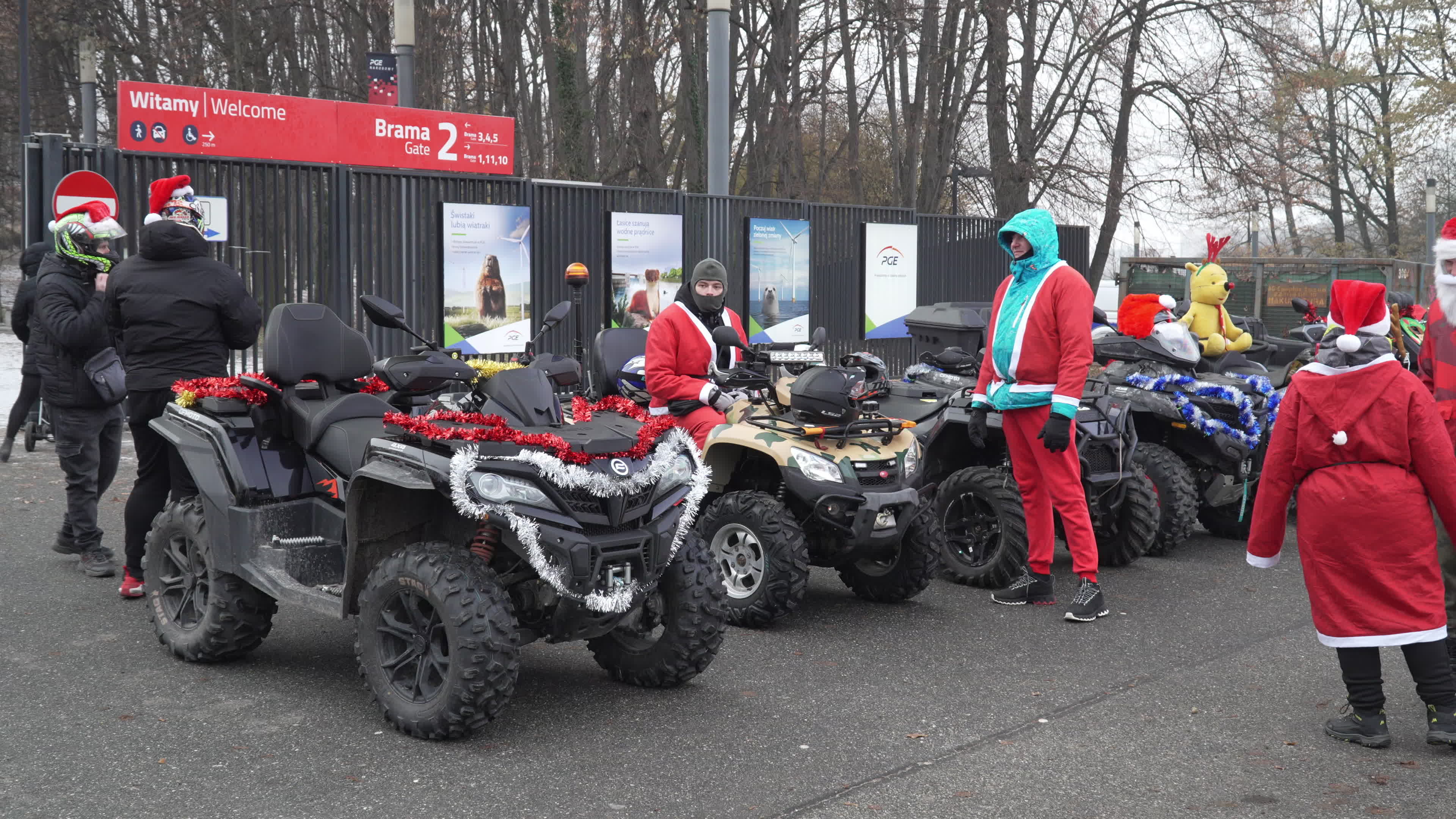 Santa Claus Motorcycle Ride for Charity in Warsaw