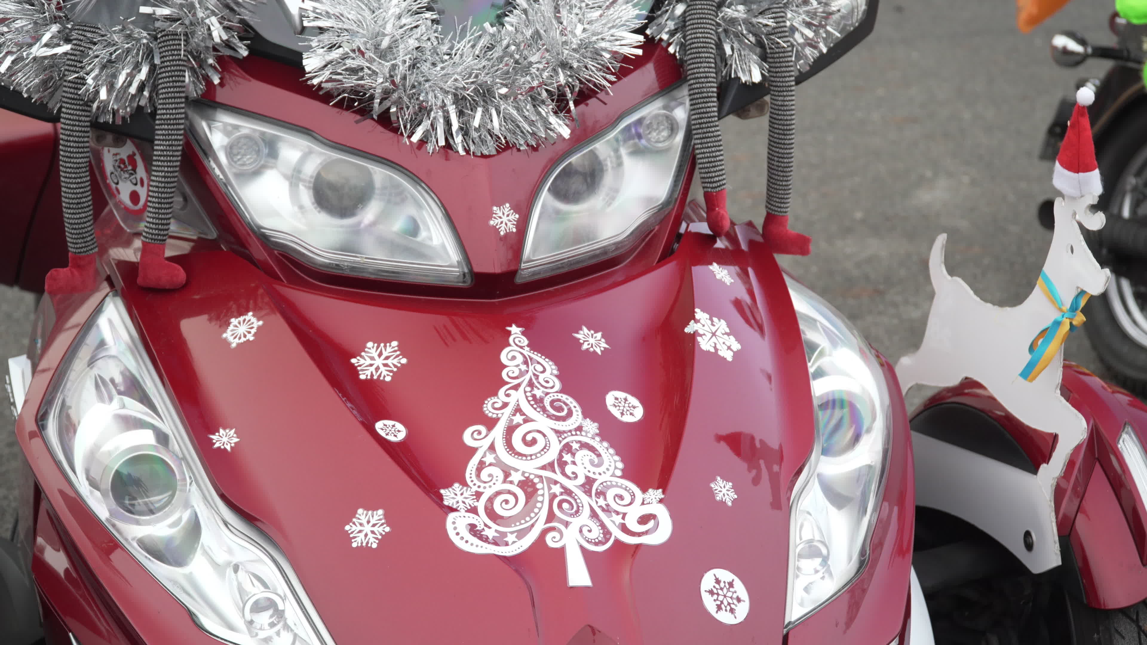 Santa Claus Motorcycle Ride for Charity in Warsaw