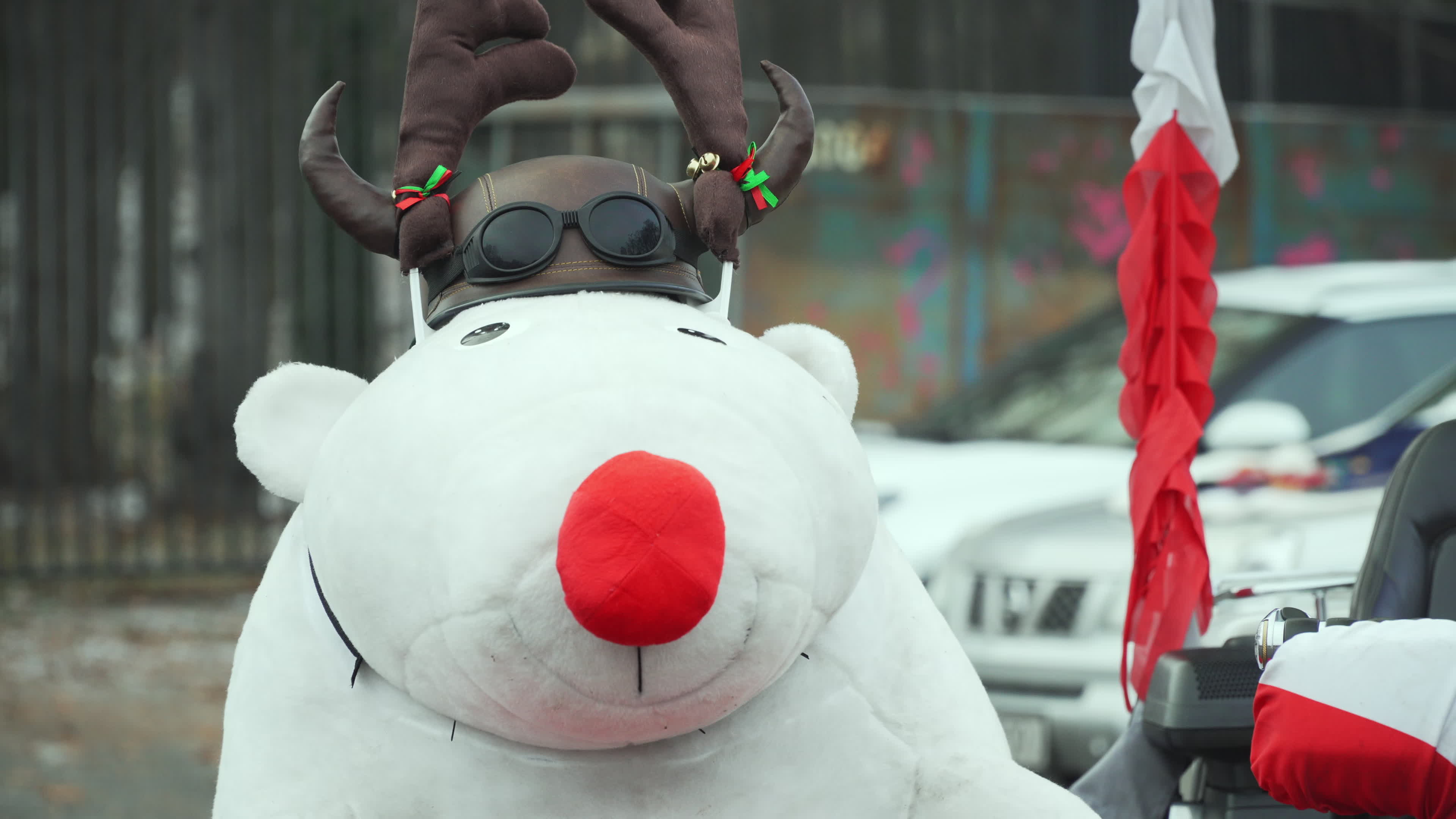 Santa Claus Motorcycle Ride for Charity in Warsaw