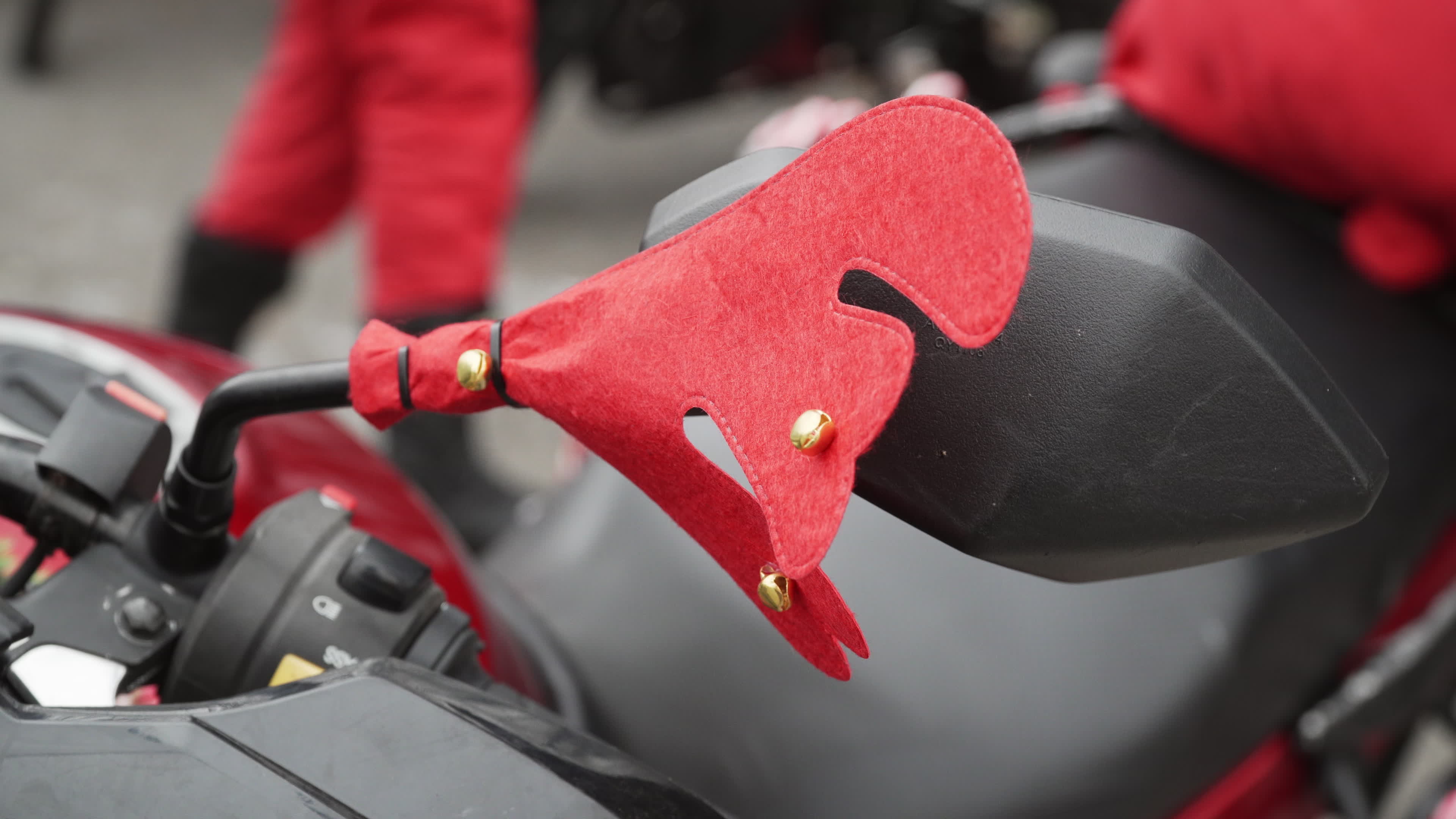 Santa Claus Motorcycle Ride for Charity in Warsaw