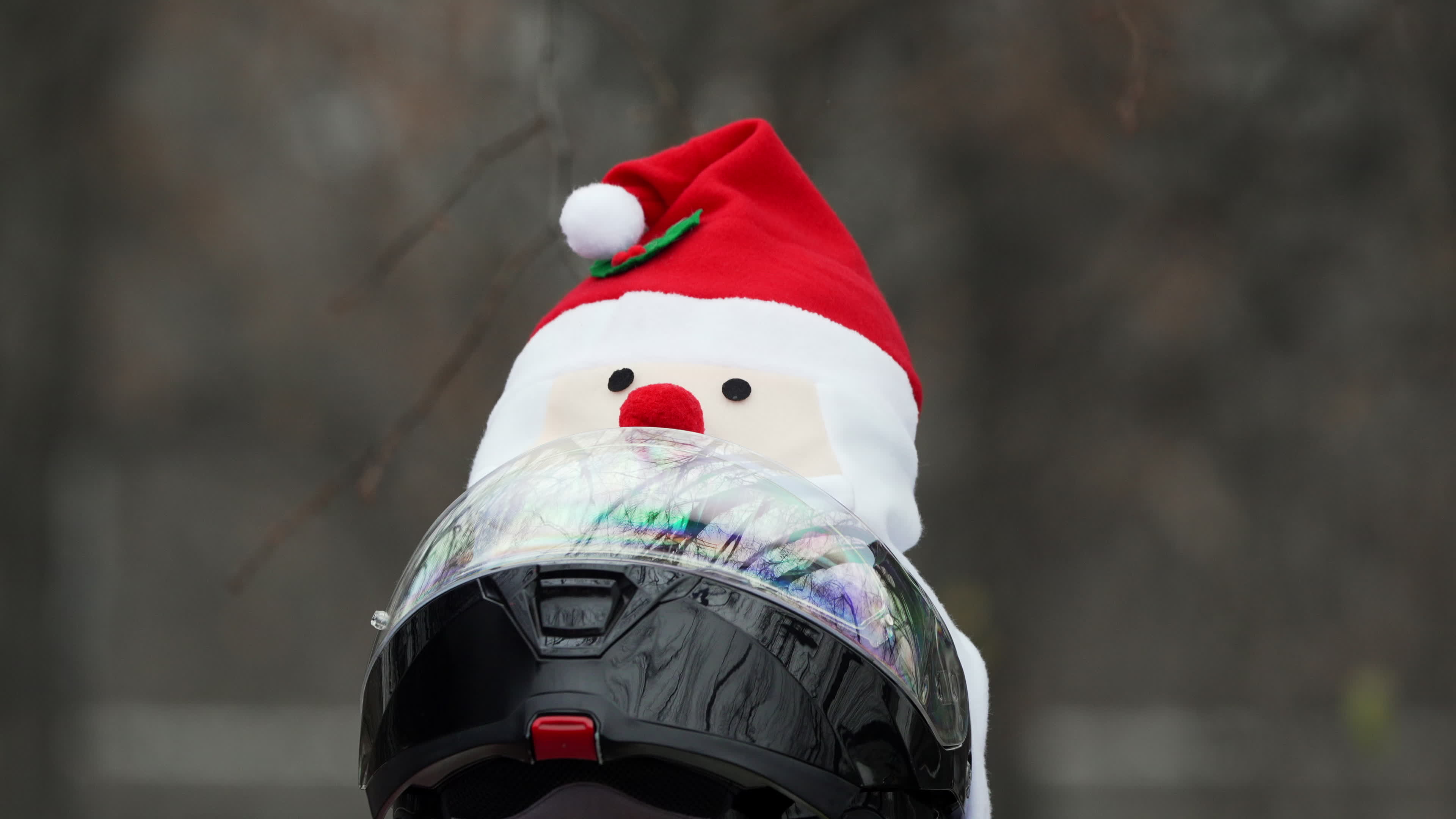 Santa Claus Motorcycle Ride for Charity in Warsaw