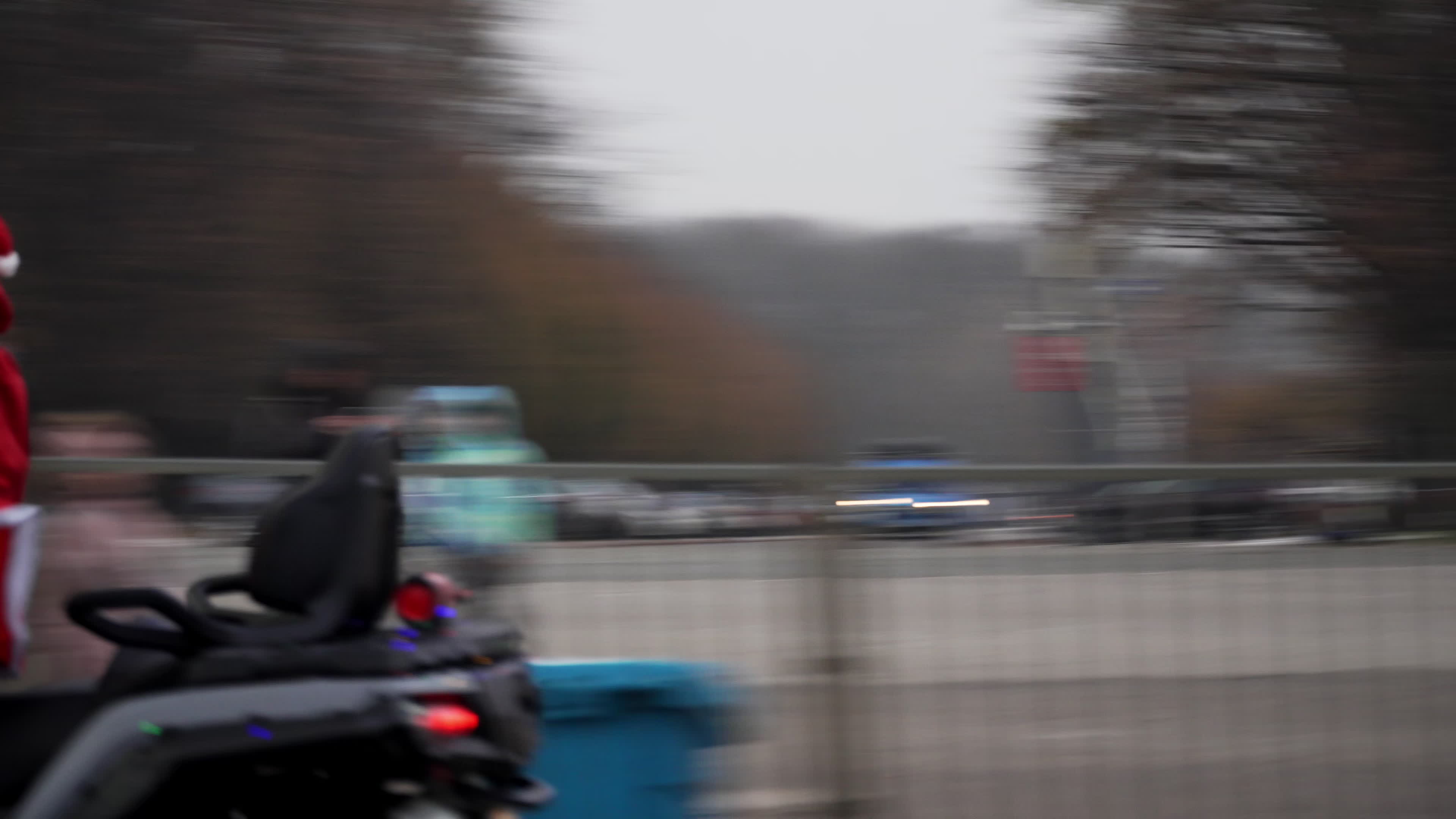 Santa Claus Motorcycle Ride for Charity in Warsaw
