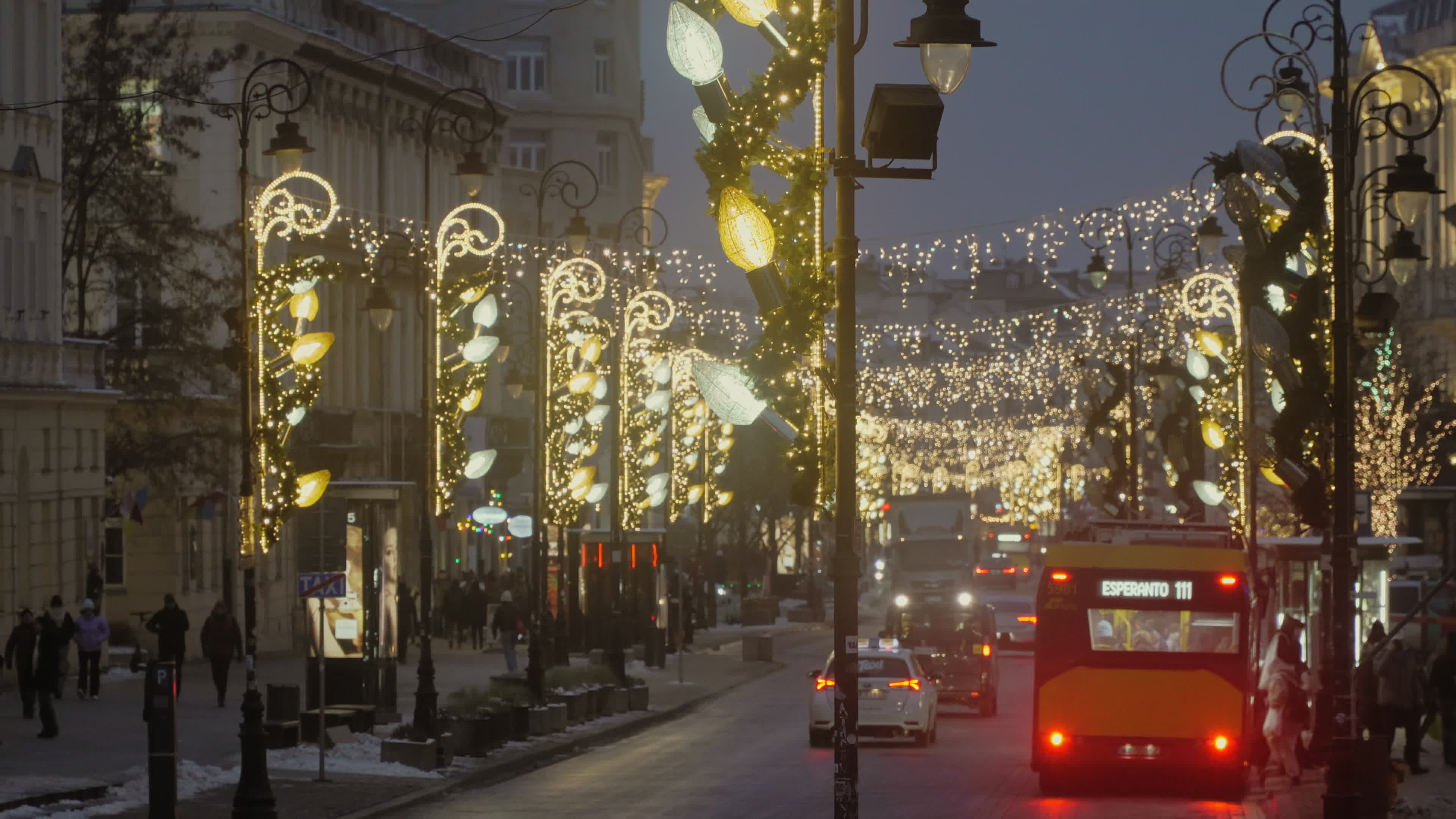 Official Start of Christmas Illumination in Warsaw