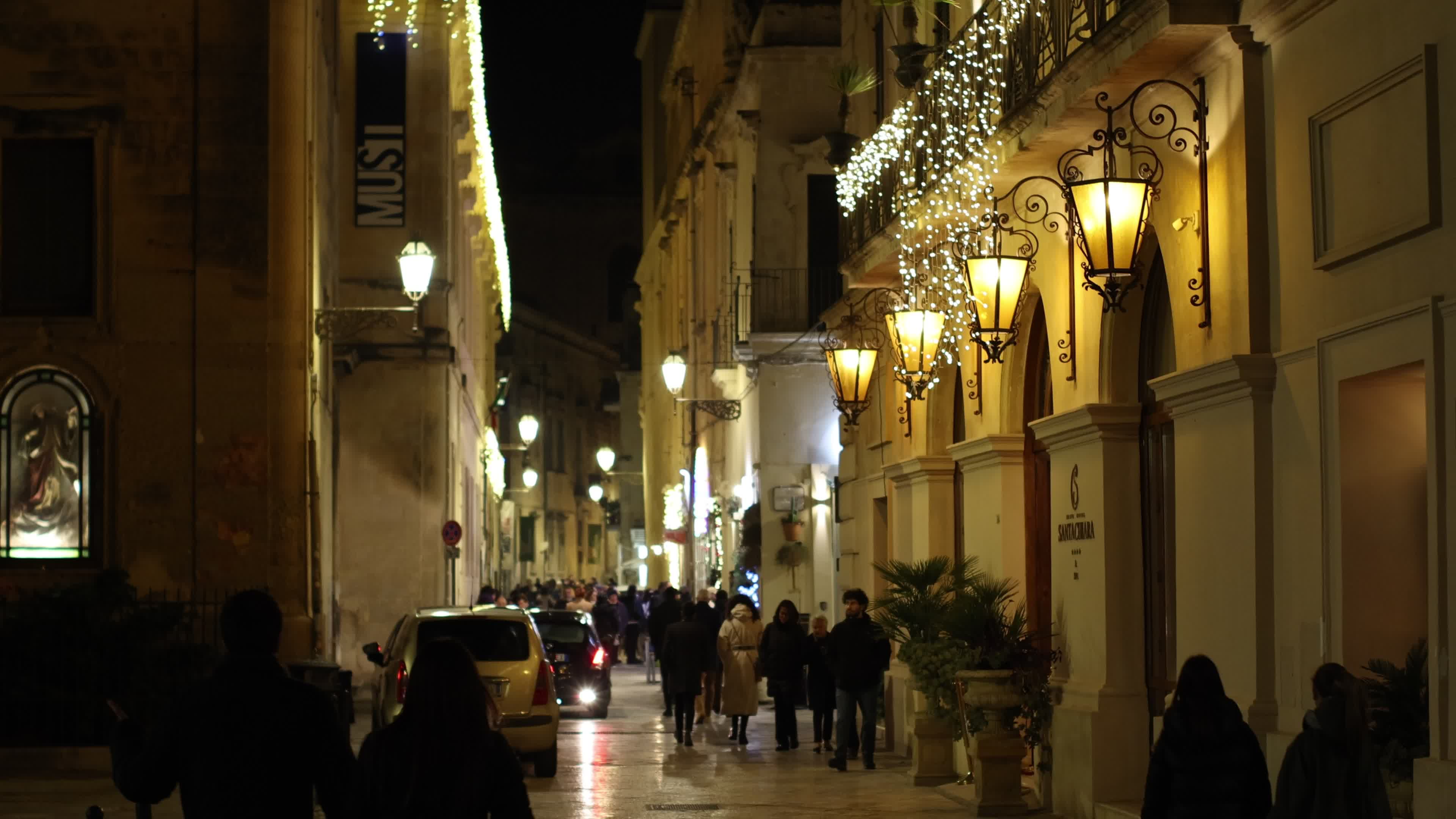 Christmas Lights In Lecce, Italy