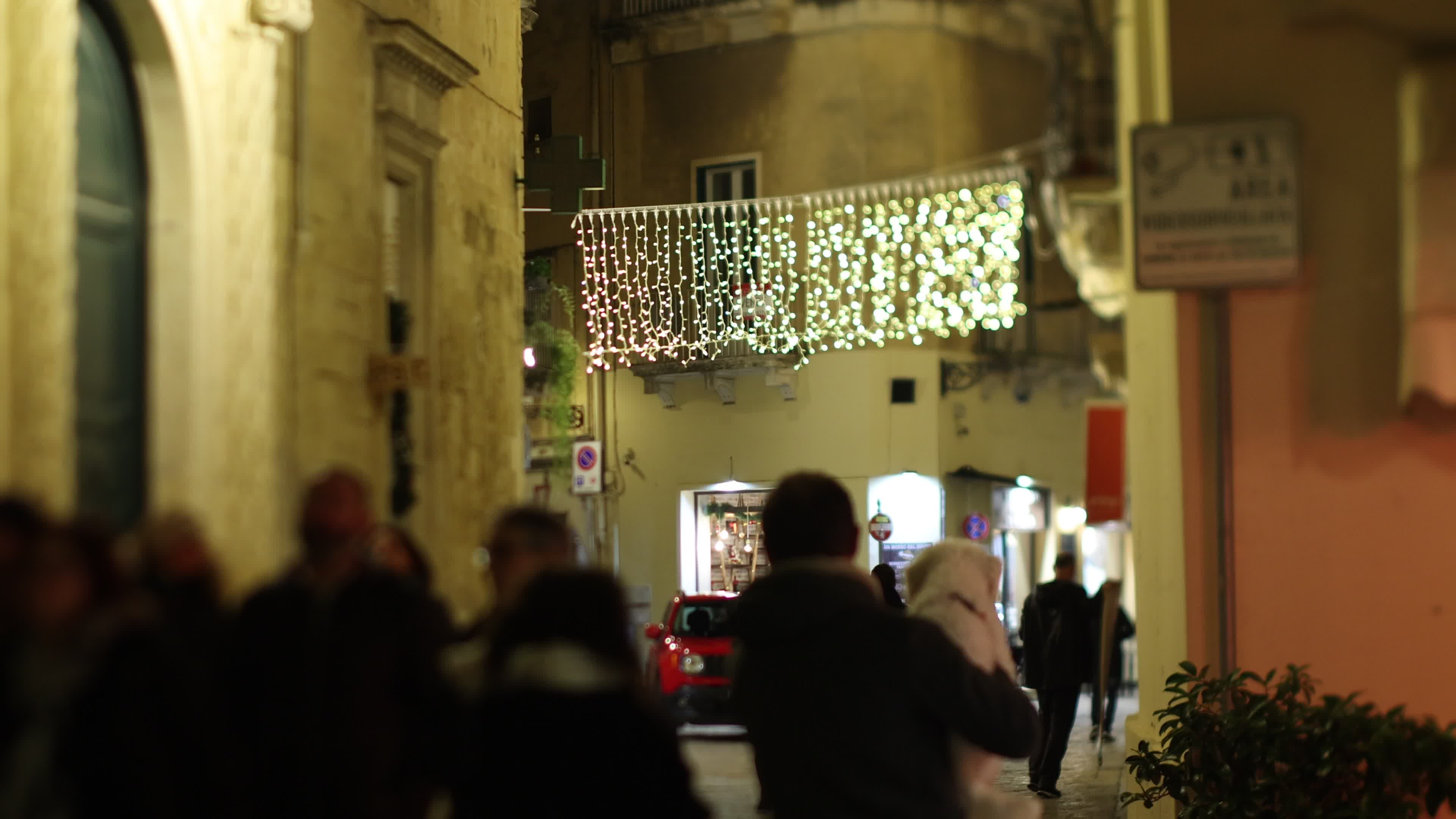 Christmas Lights In Lecce, Italy