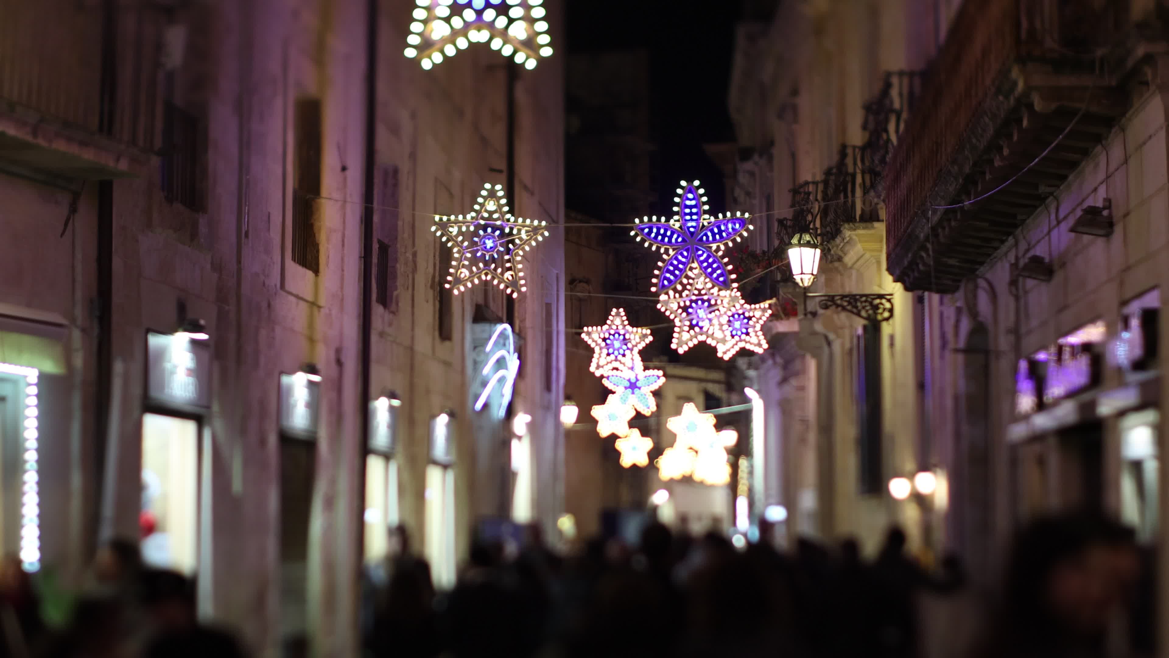 Christmas Lights In Lecce, Italy