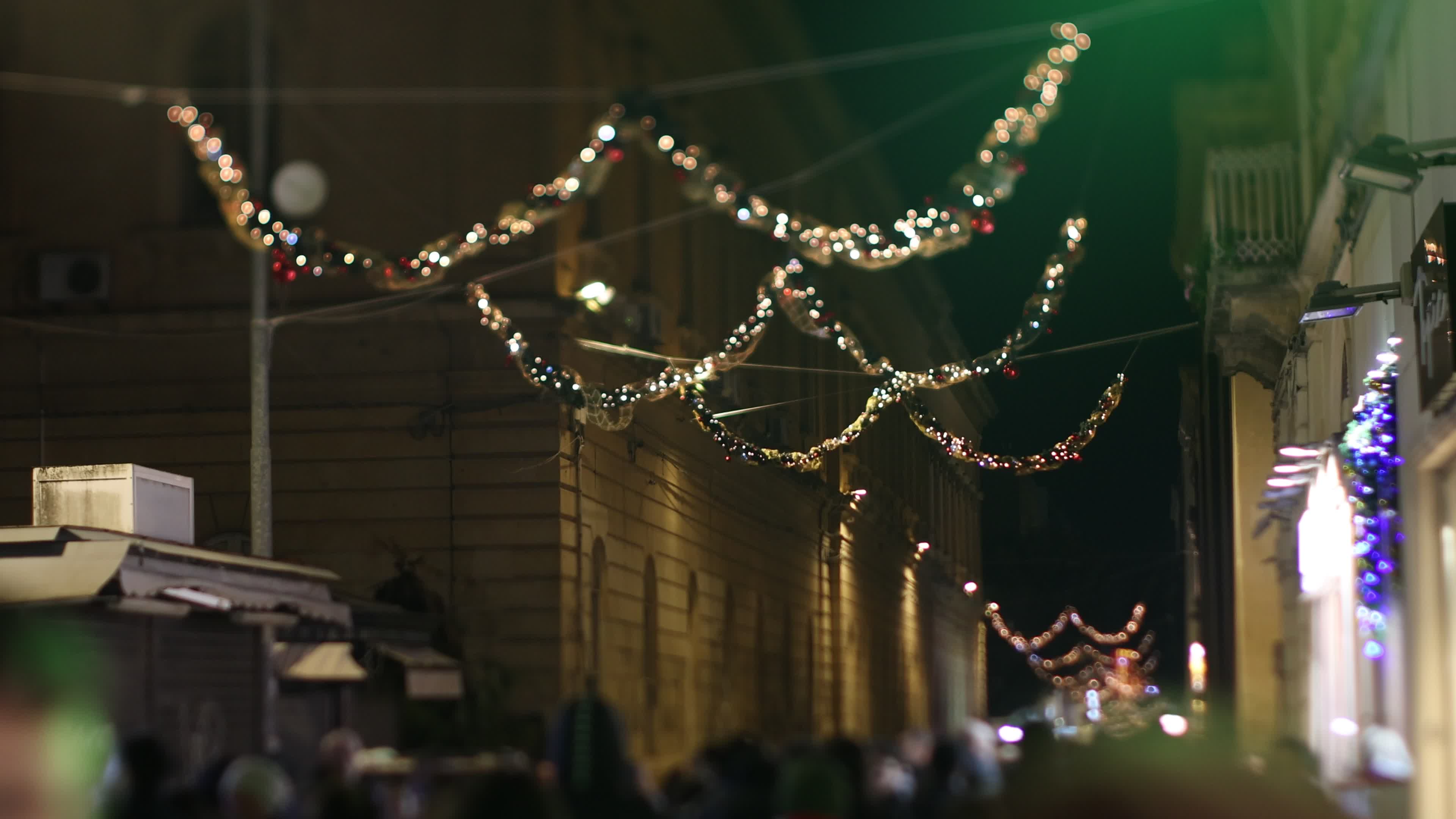 Christmas Lights In Lecce, Italy