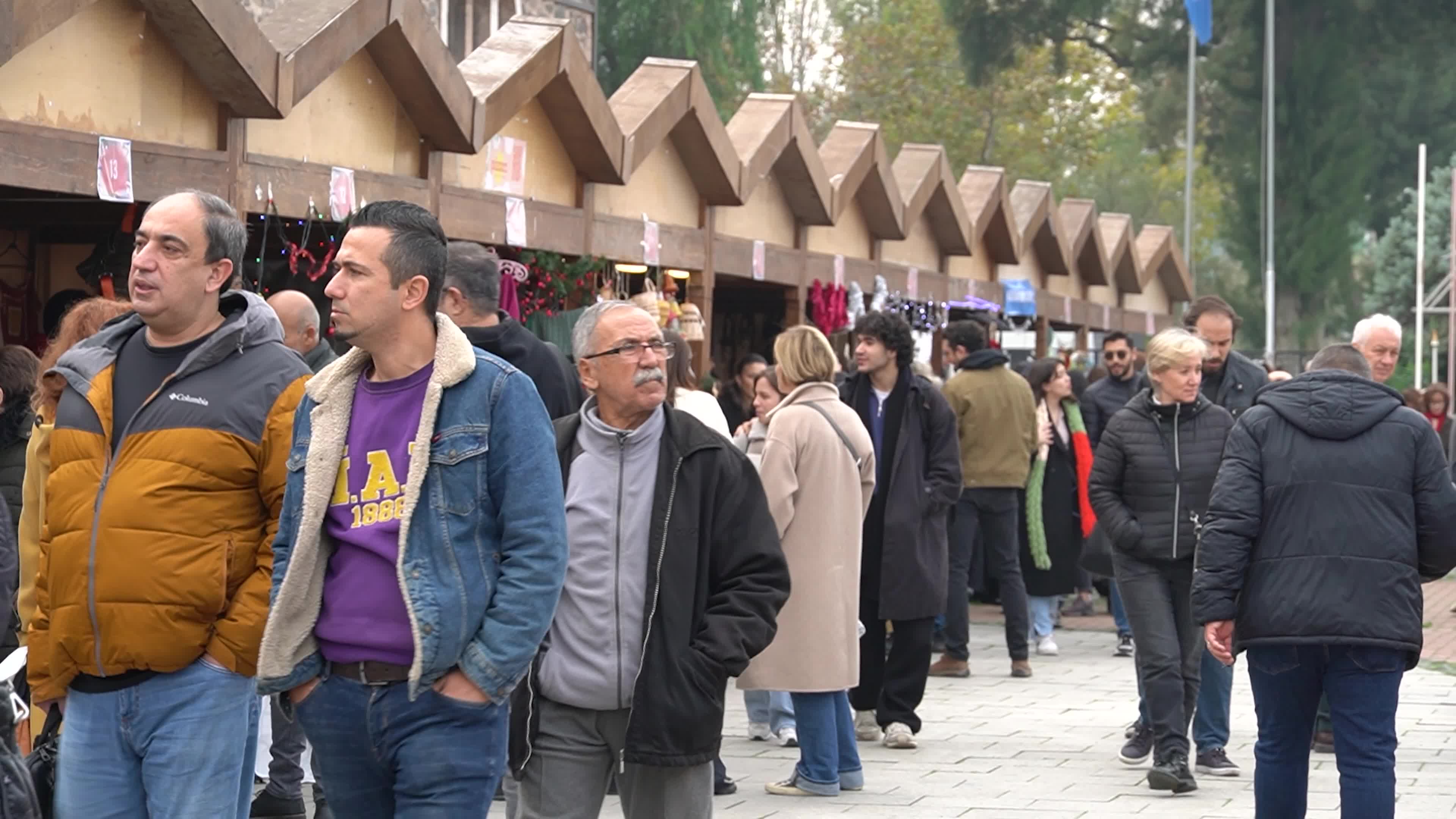 A typical Christmas bazaar 'Mercatino di Natale', Izmir, Turkey