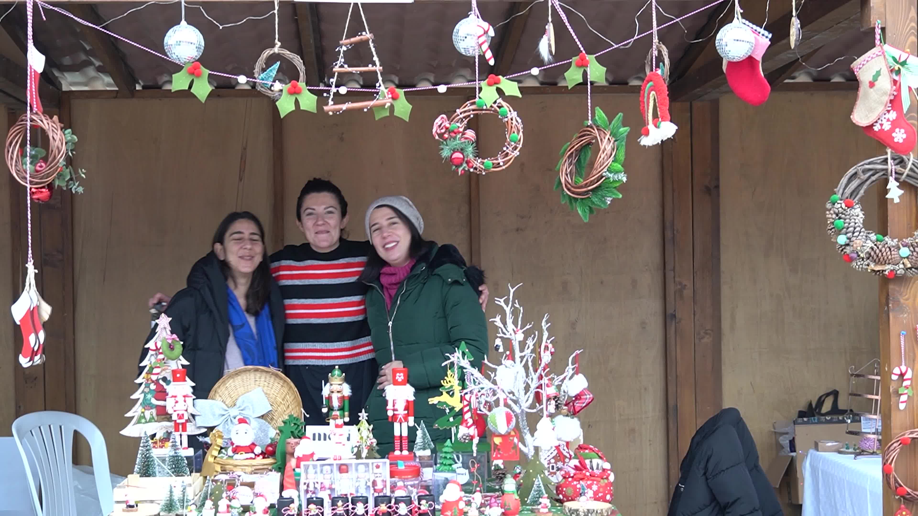 A typical Christmas bazaar 'Mercatino di Natale', Izmir, Turkey