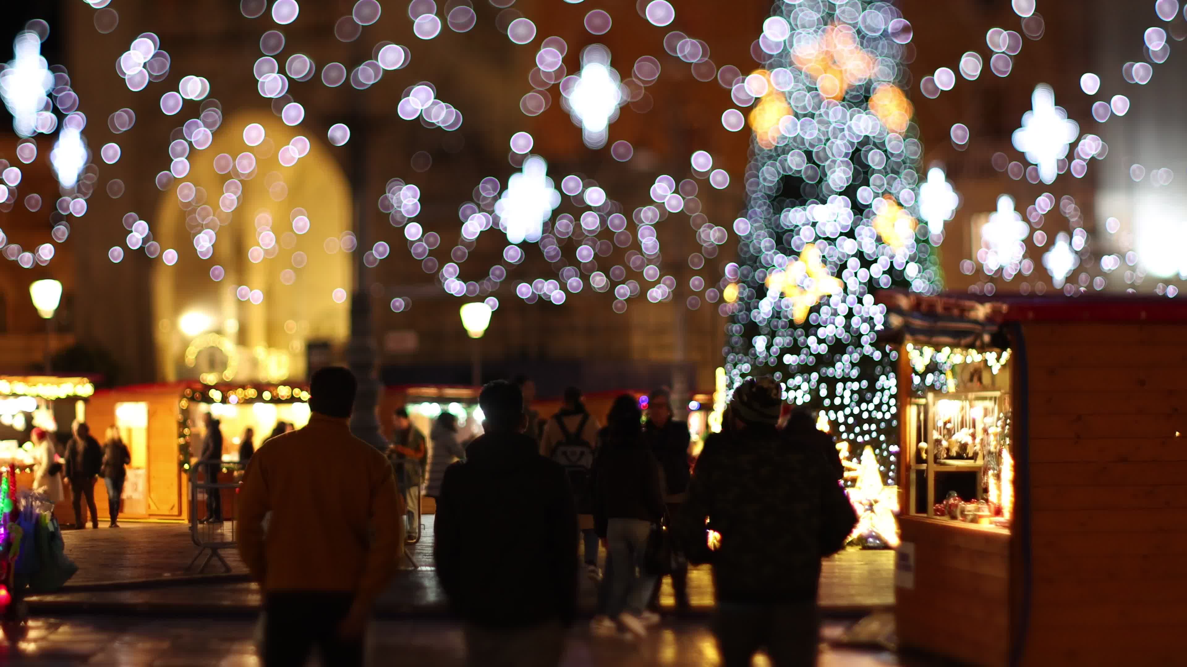 Christmas Lights In Lecce, Italy