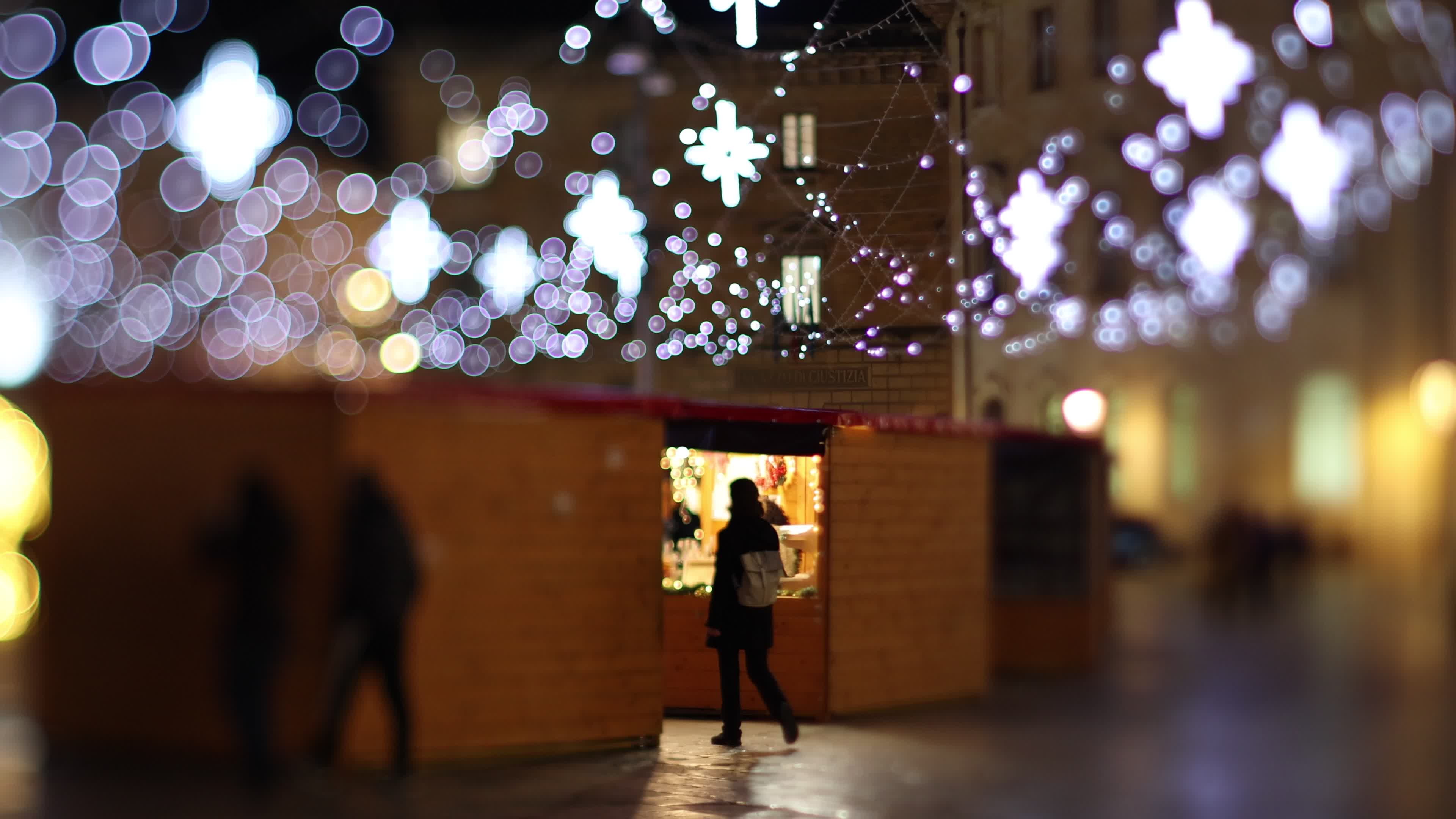 Christmas Lights In Lecce, Italy