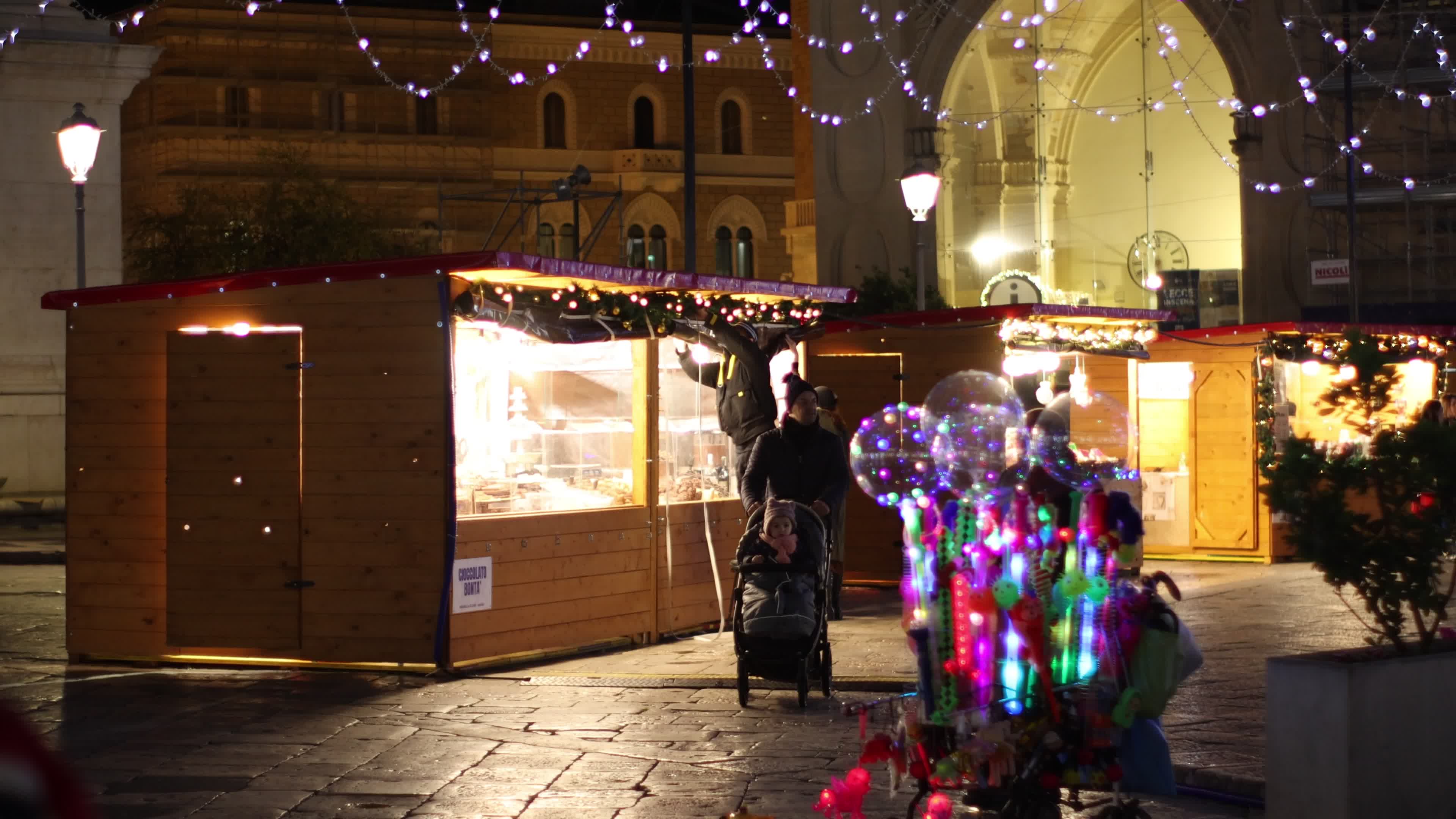 Christmas Lights In Lecce, Italy