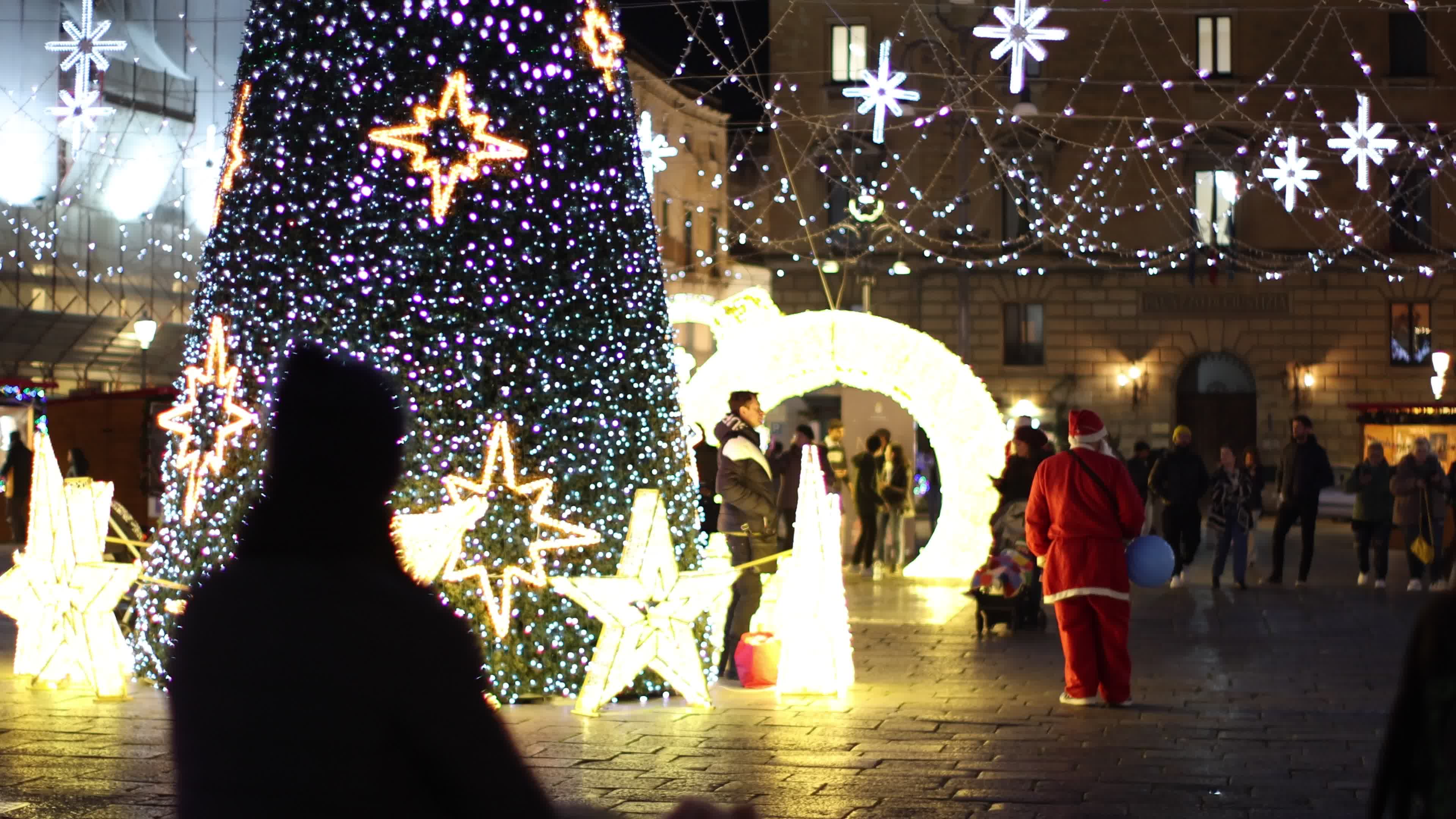 Christmas Lights In Lecce, Italy