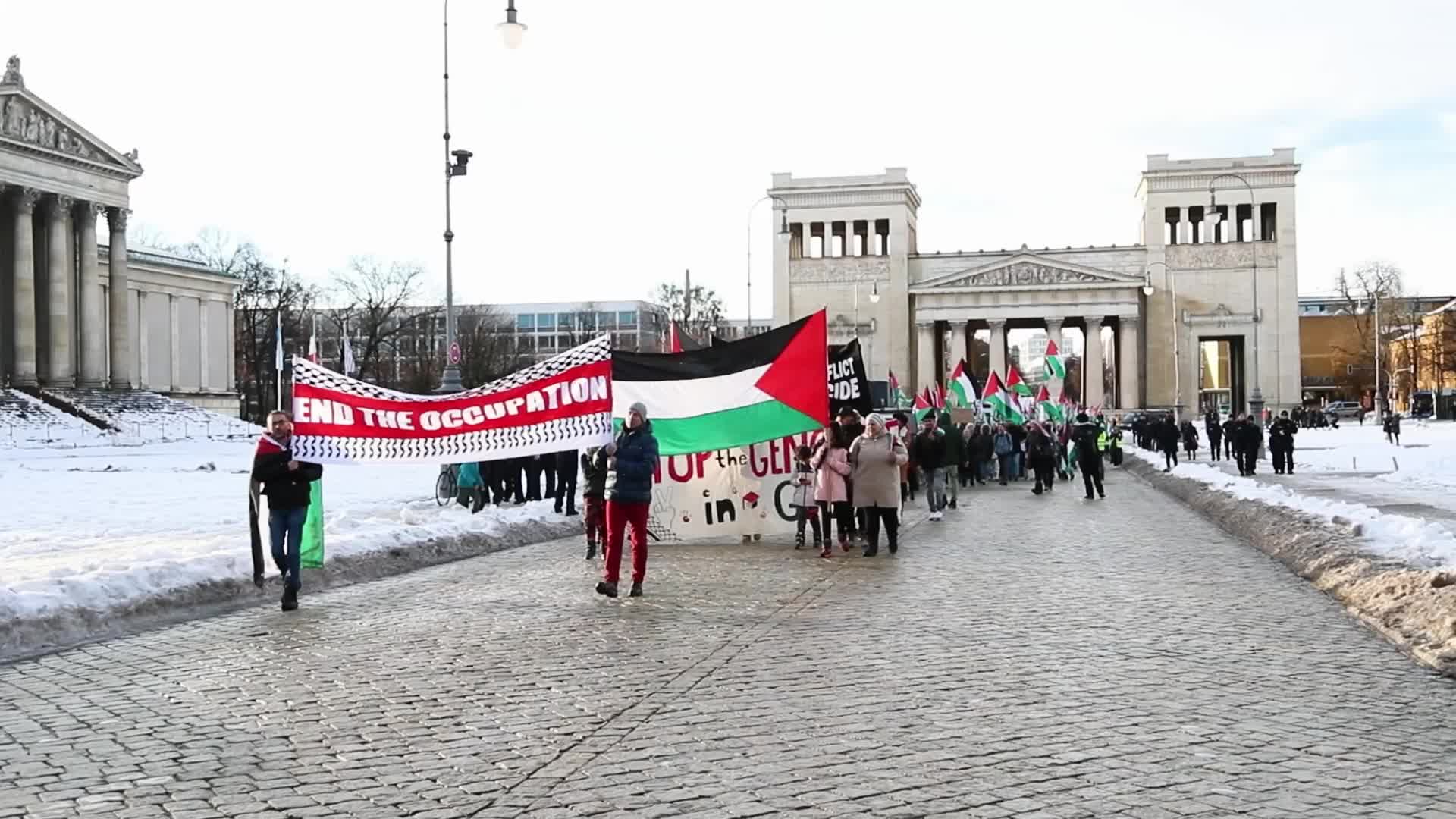 Free Palestine Demonstration In Munich, Germany