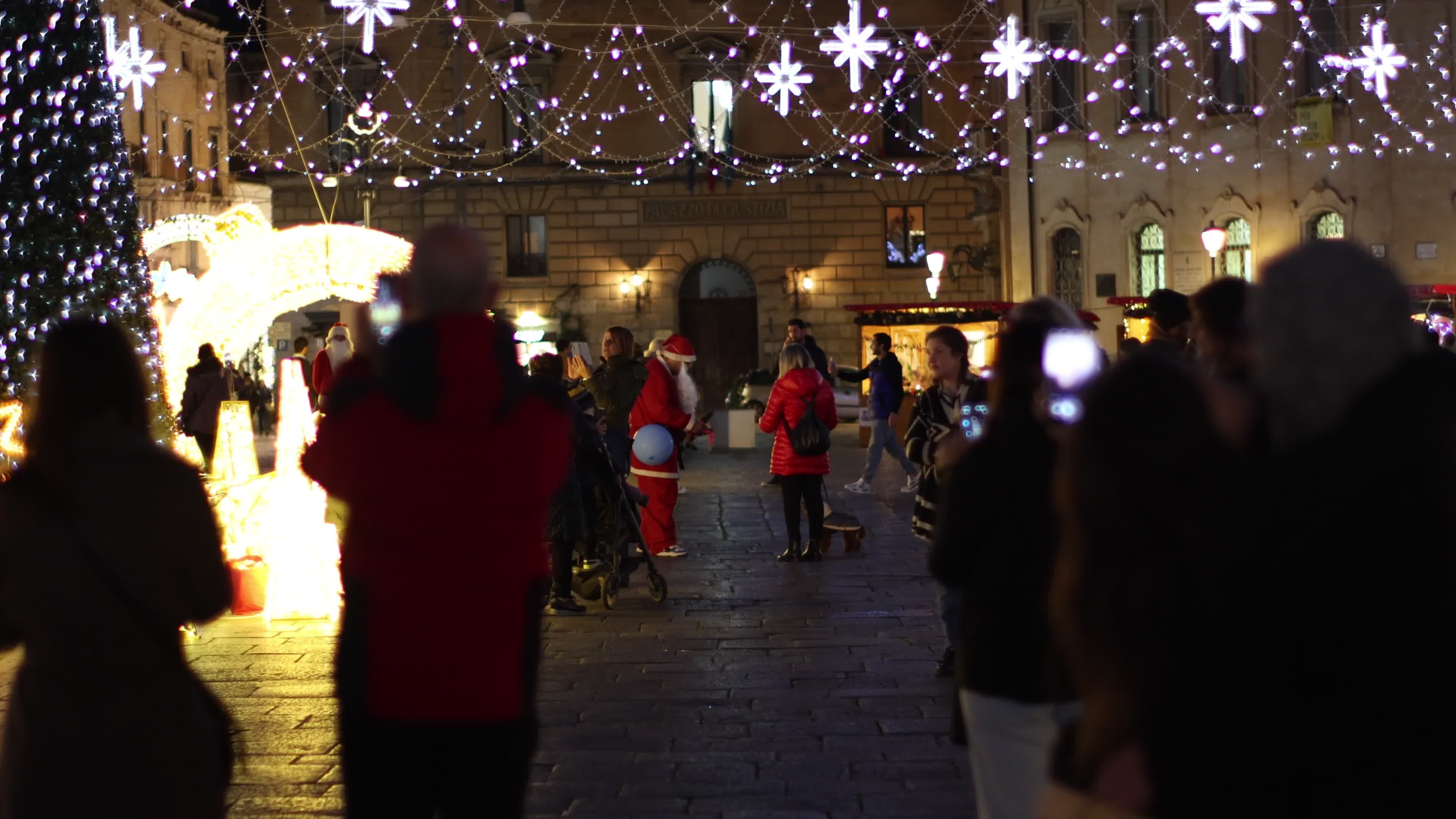 Christmas Lights In Lecce, Italy