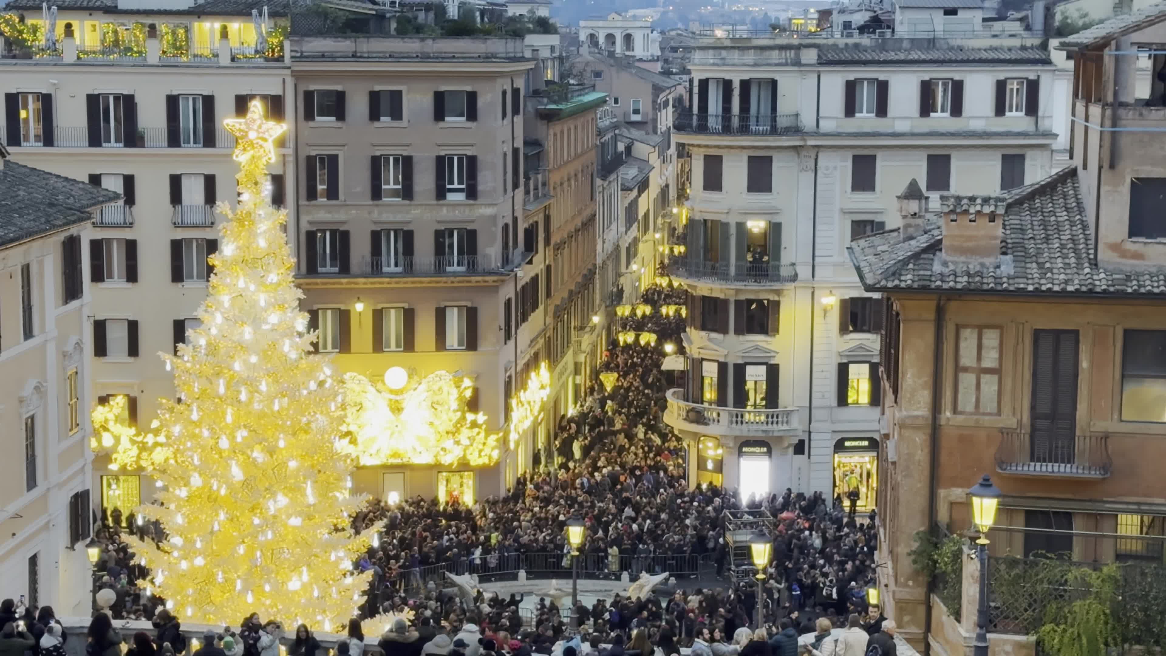 Christmas Atmosphere in Rome, Italy