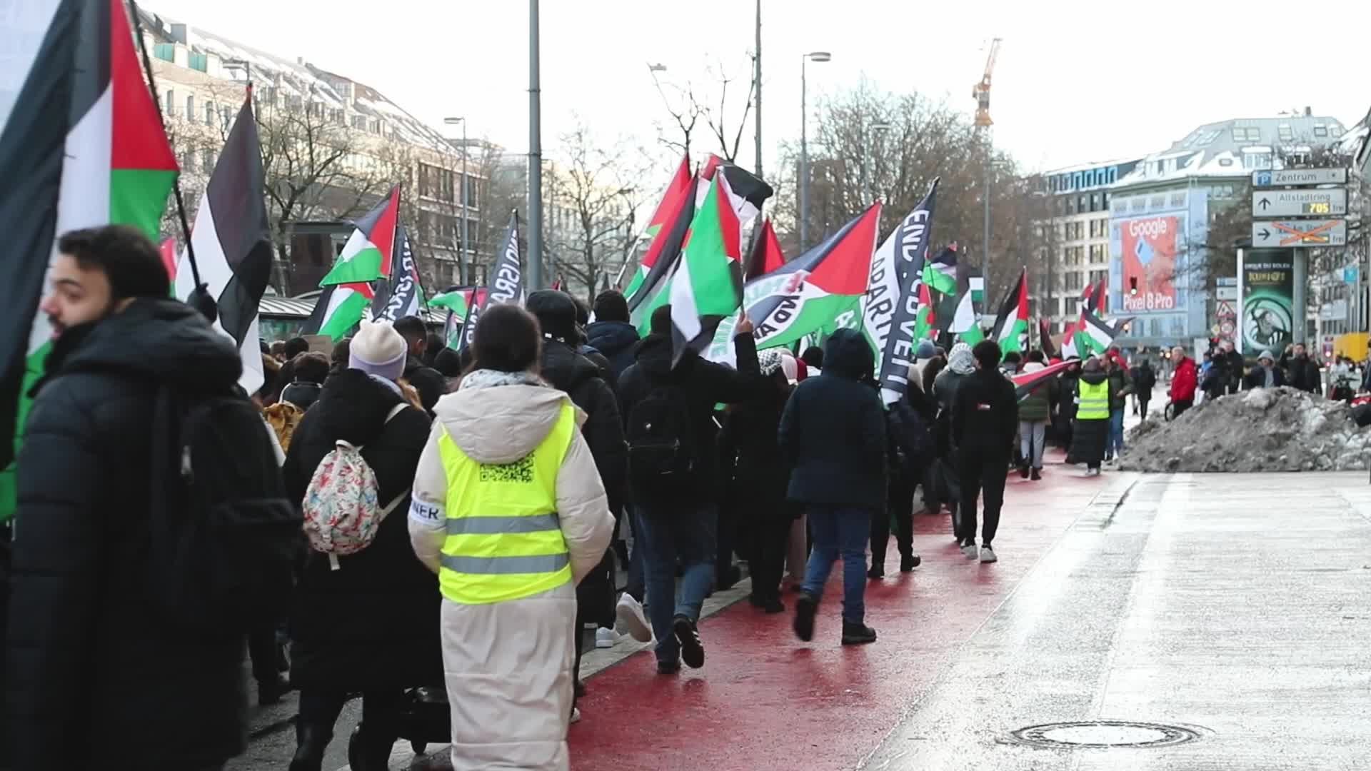 Free Palestine Demonstration In Munich, Germany