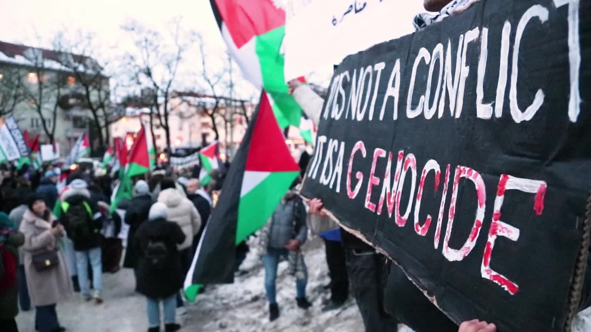 Free Palestine Demonstration In Munich, Germany