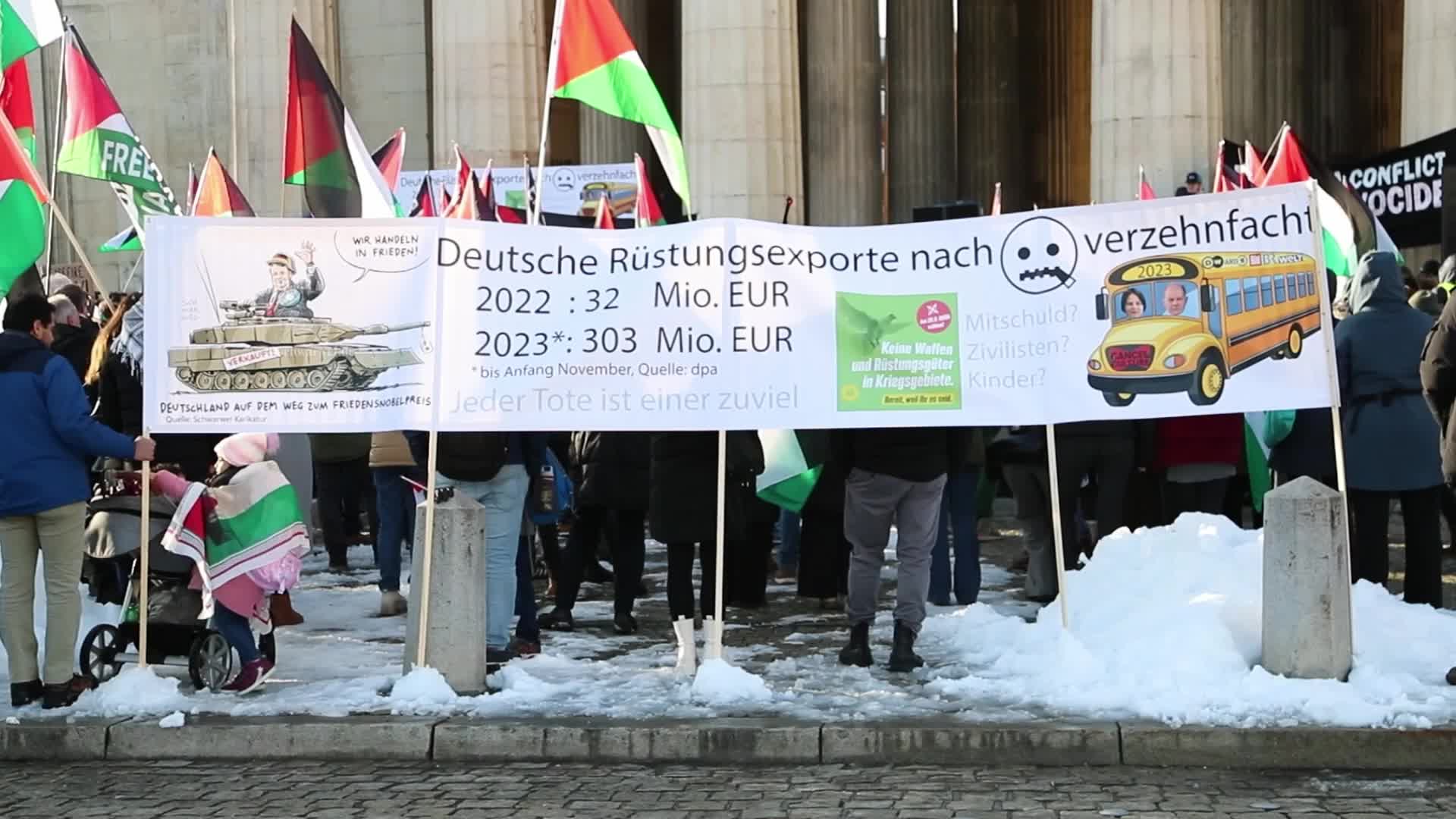 Free Palestine Demonstration In Munich, Germany
