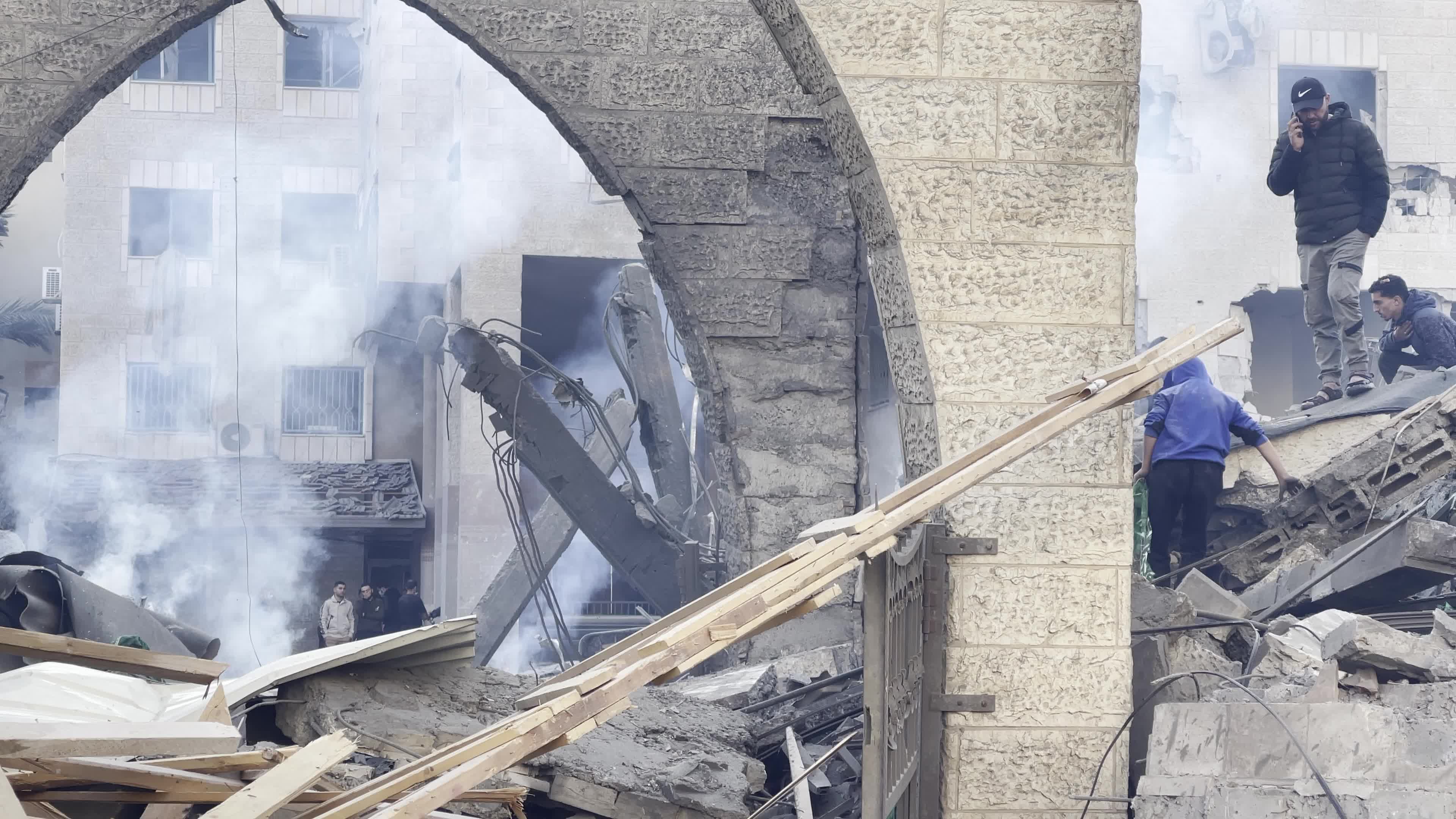 Aftermath of Israeli Airstrike
