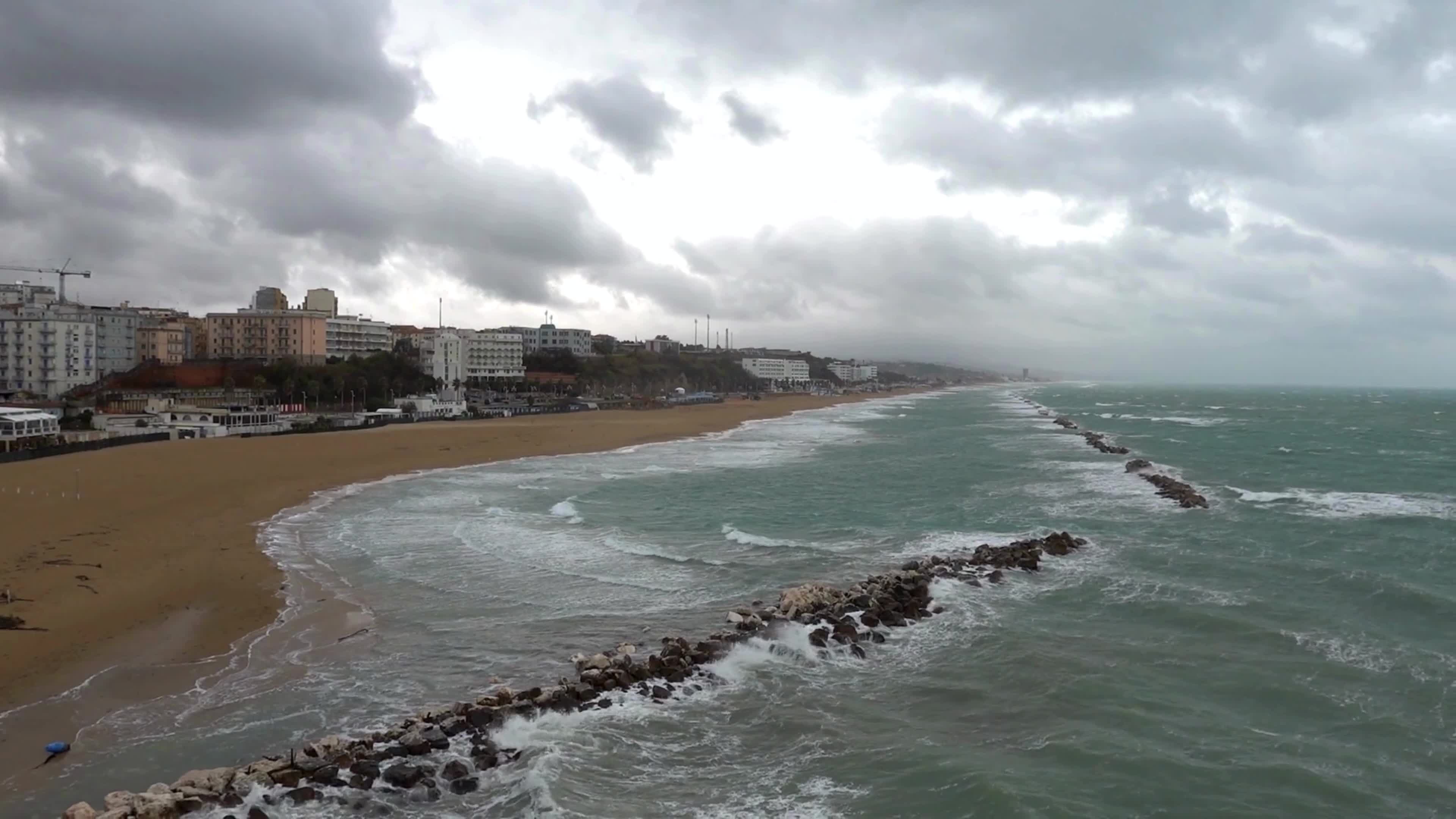 Strong Wind In Termoli, Italy