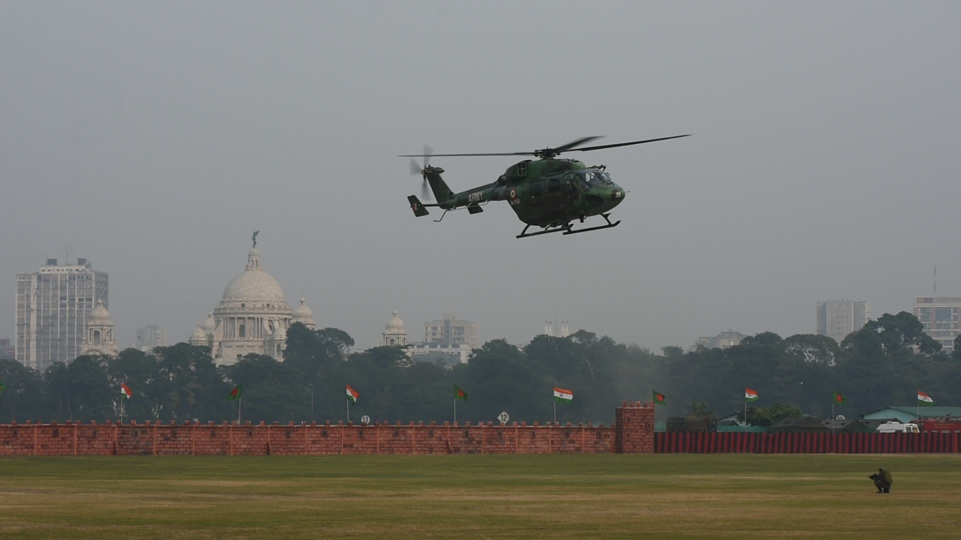 Indian armed forces attend practice ahead of Vijay Diwas 2023 .