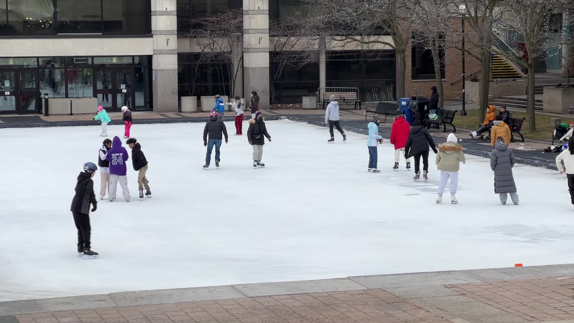Daily life during winter in Toronto
