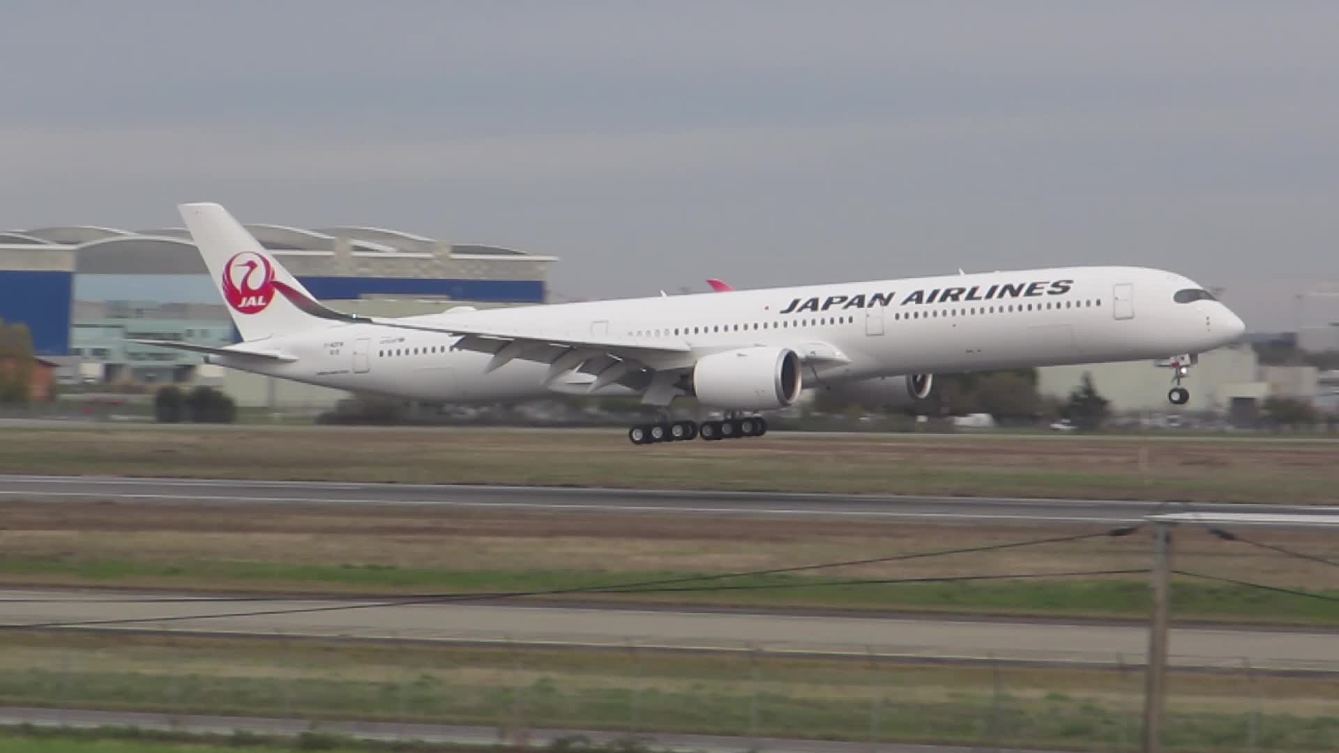Air Japan Airbus A350-1041 test in Toulouse