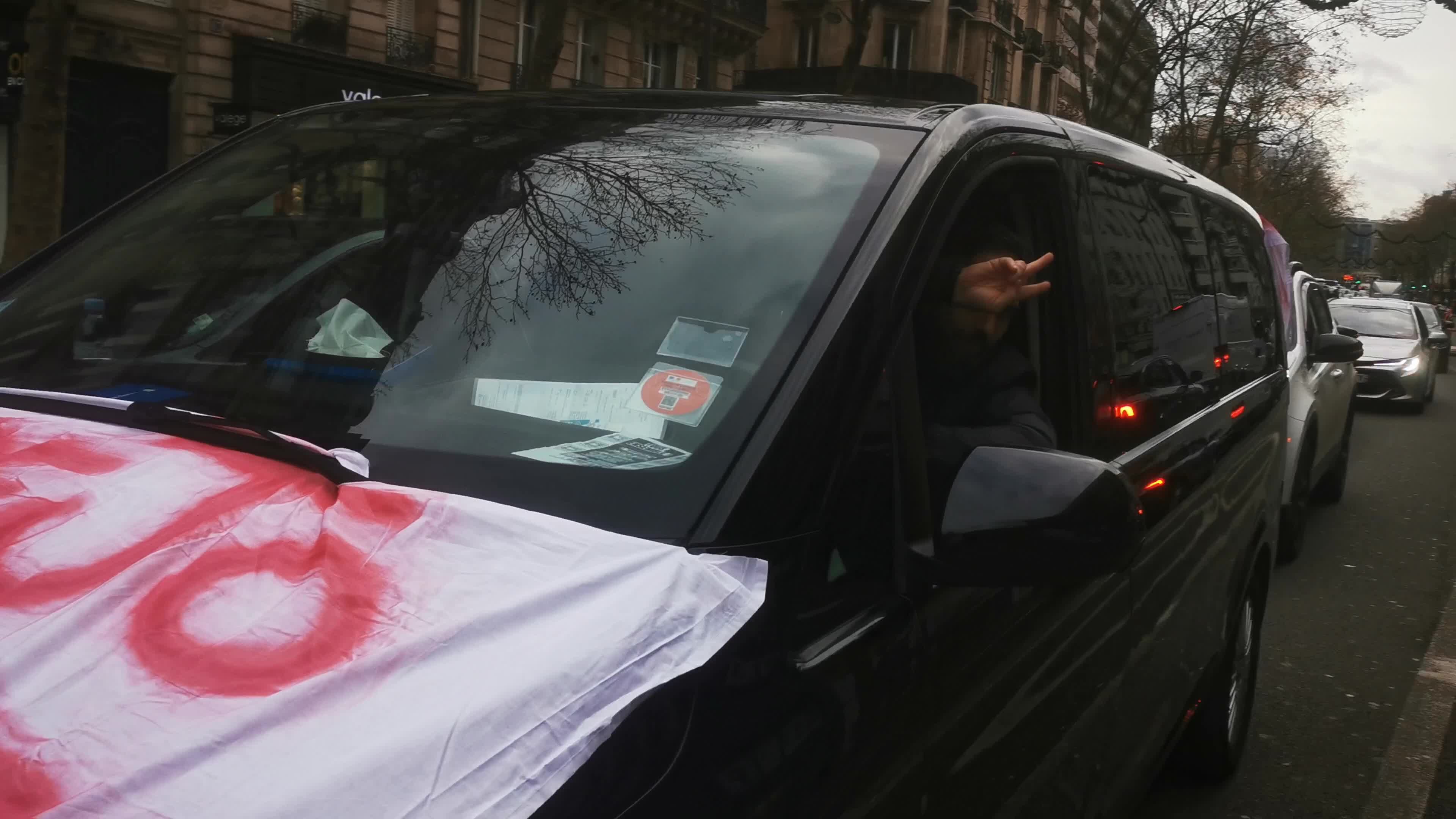 VTC drivers demonstrated in Paris