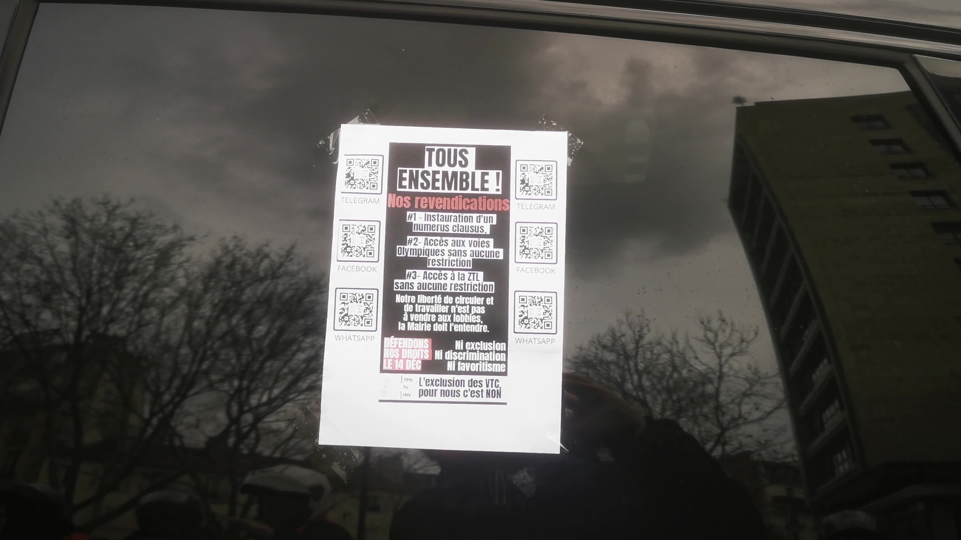 VTC drivers demonstrated in Paris