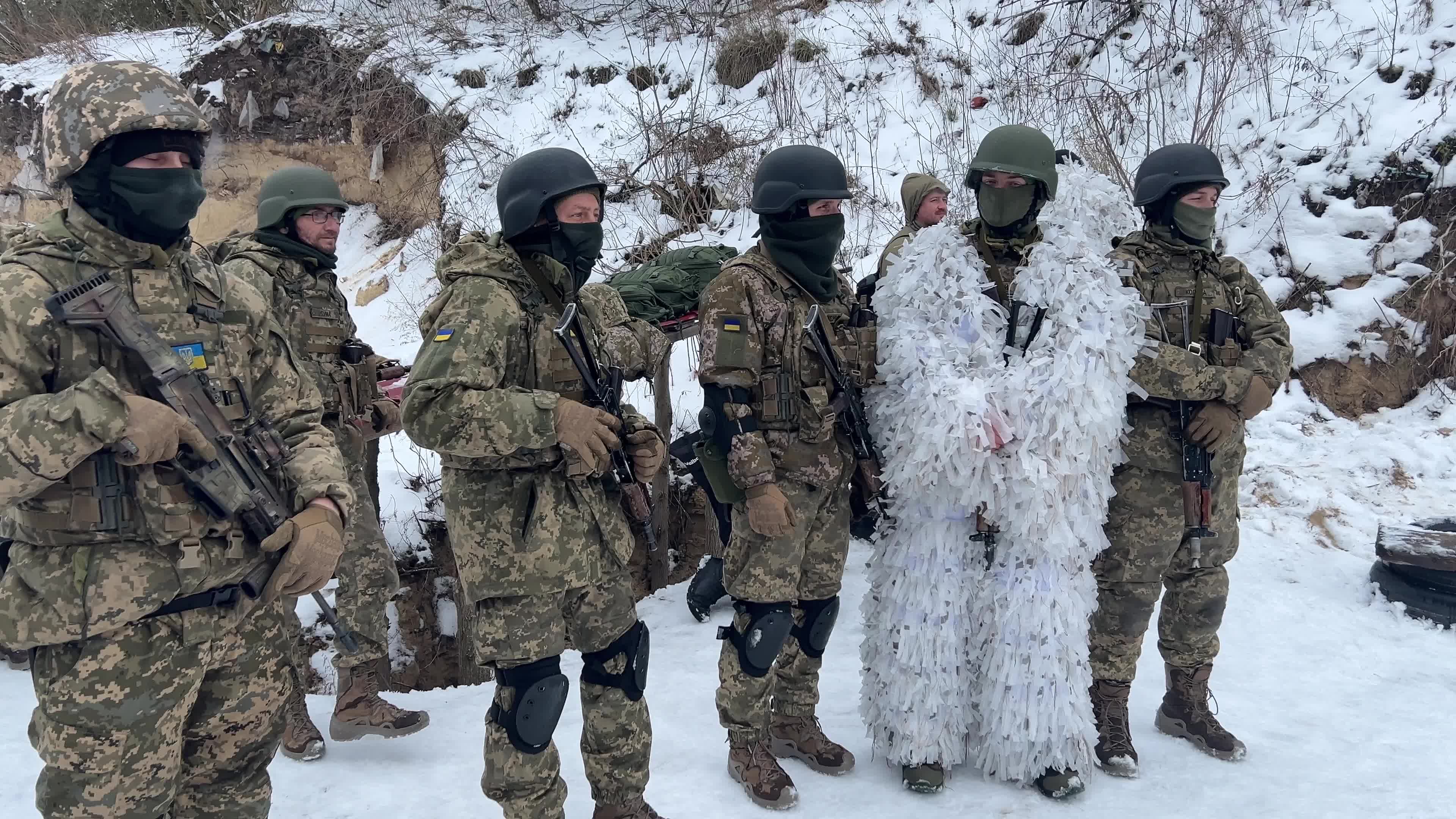 Siberian Battalion's Military Drills in Northern Ukraine