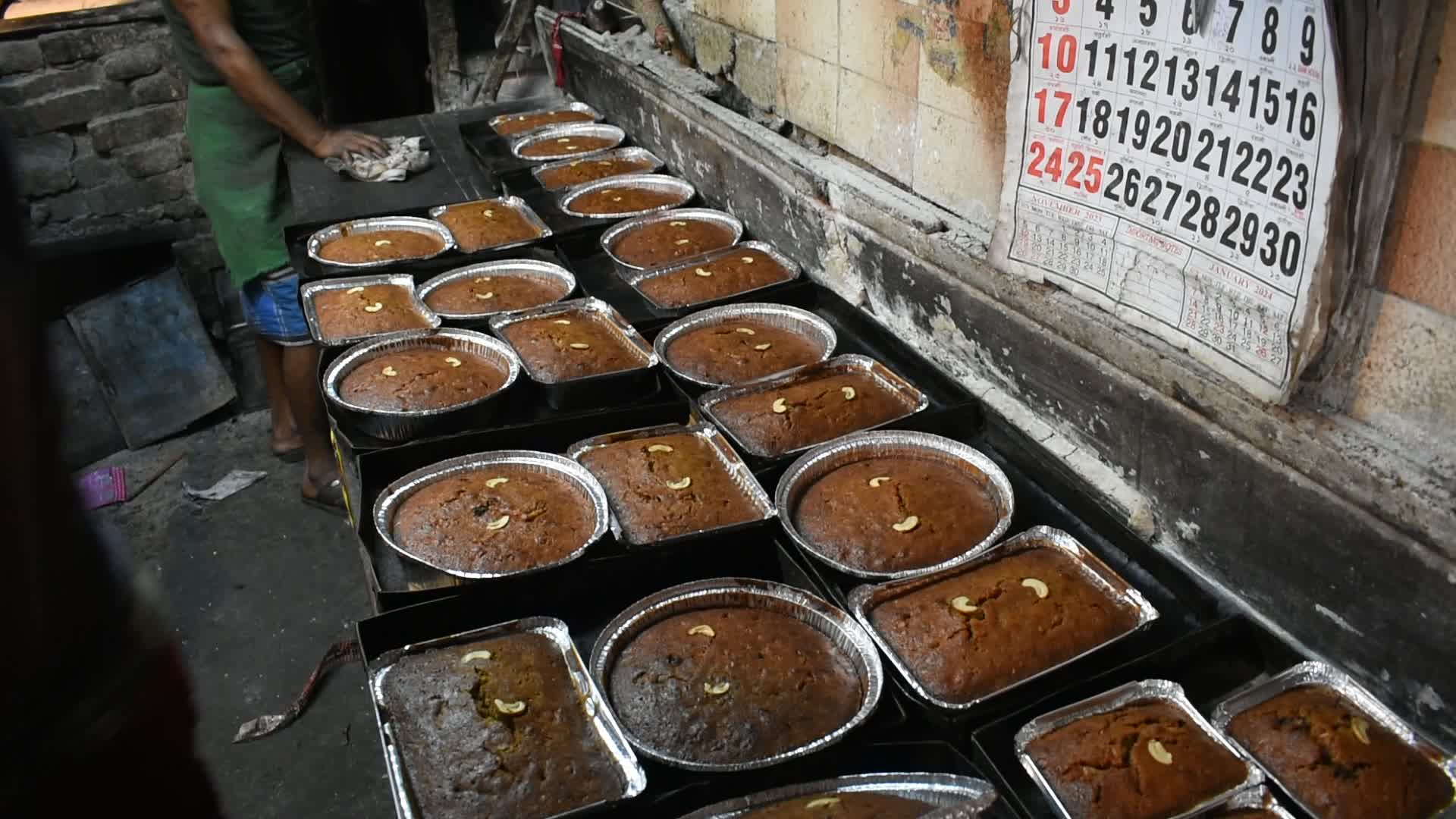 Traditional cake making ahead of Christmas in Kolkata.