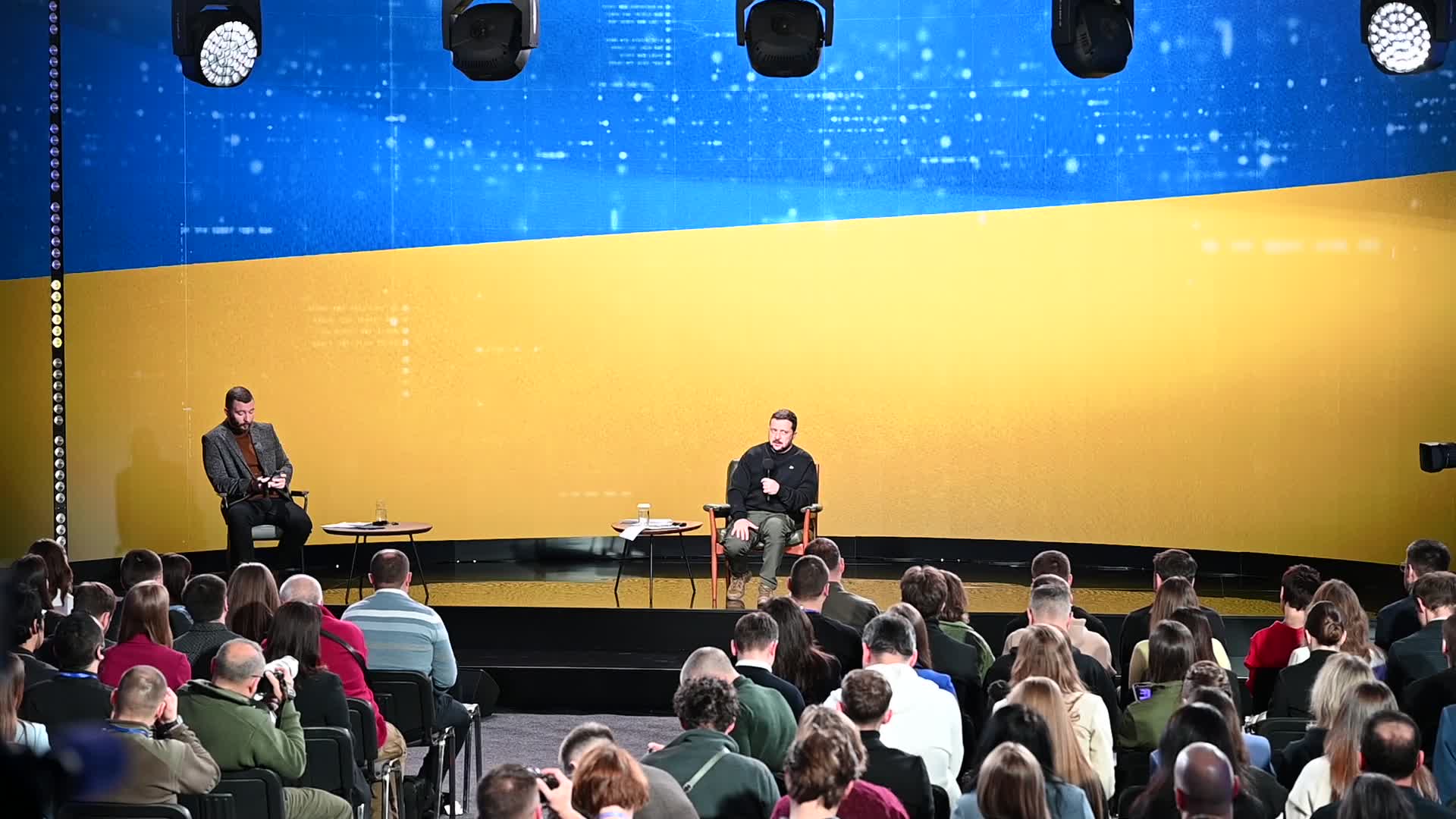 Ukrainian President Volodymyr Zelensky year-end press conference in Kyiv, amid Russia's invasion of Ukraine.
