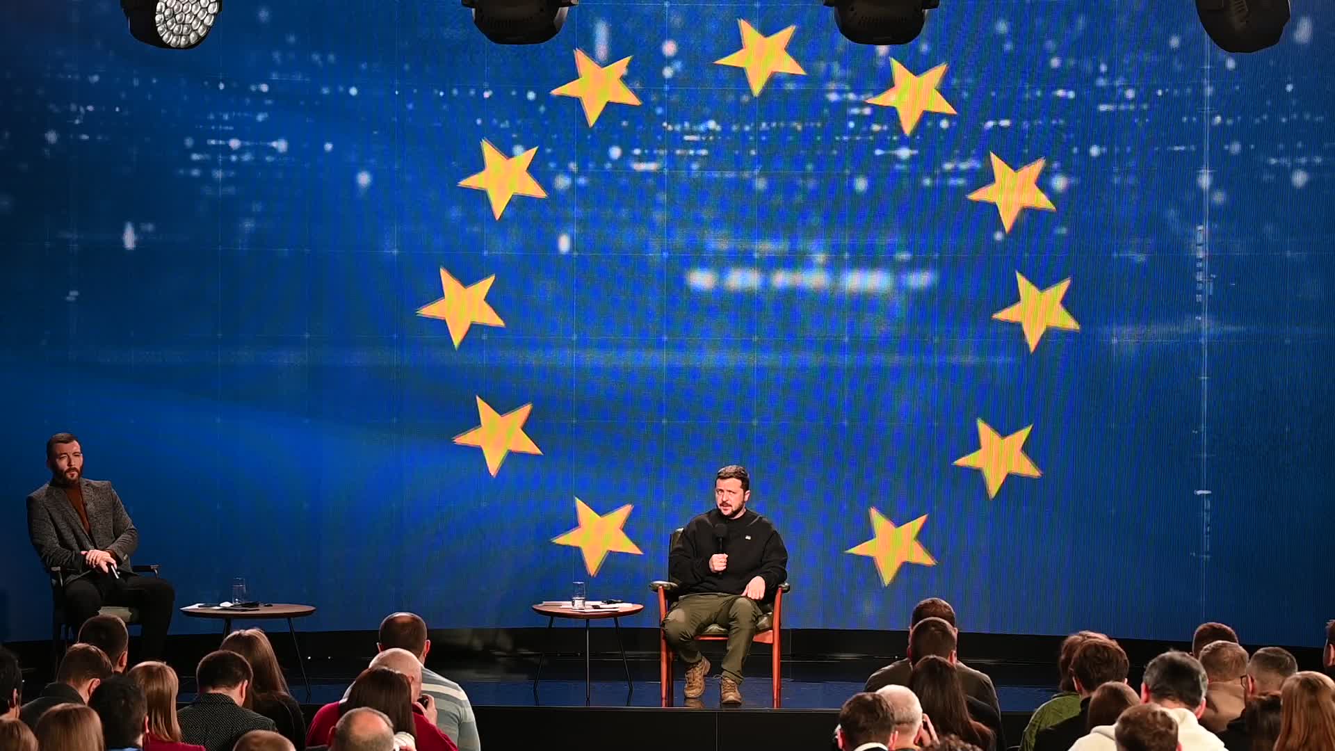Ukrainian President Volodymyr Zelensky year-end press conference in Kyiv, amid Russia's invasion of Ukraine.
