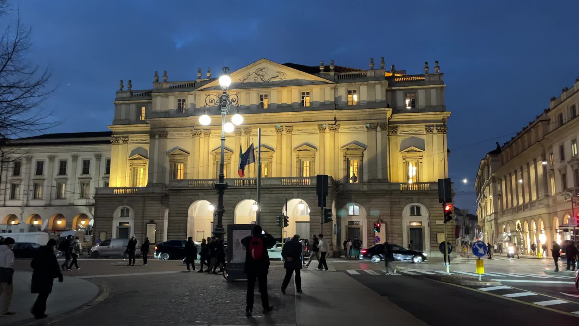 The preparation waiting for the Premiere of the opera Don Carlo at the Teatro alla Scala in Milan
